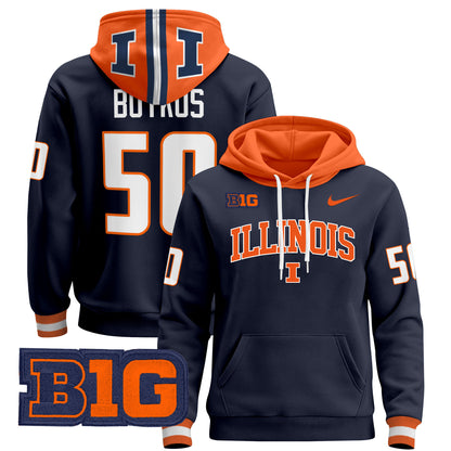 Men's Illinois Fighting Illini 2025 Pullover Hoodie V2 - All Stitched