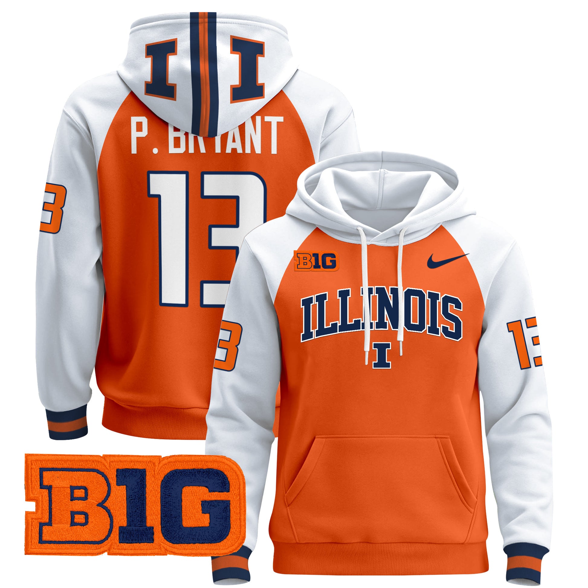 Men's Illinois Fighting Illini 2025 Pullover Hoodie V2 - All Stitched