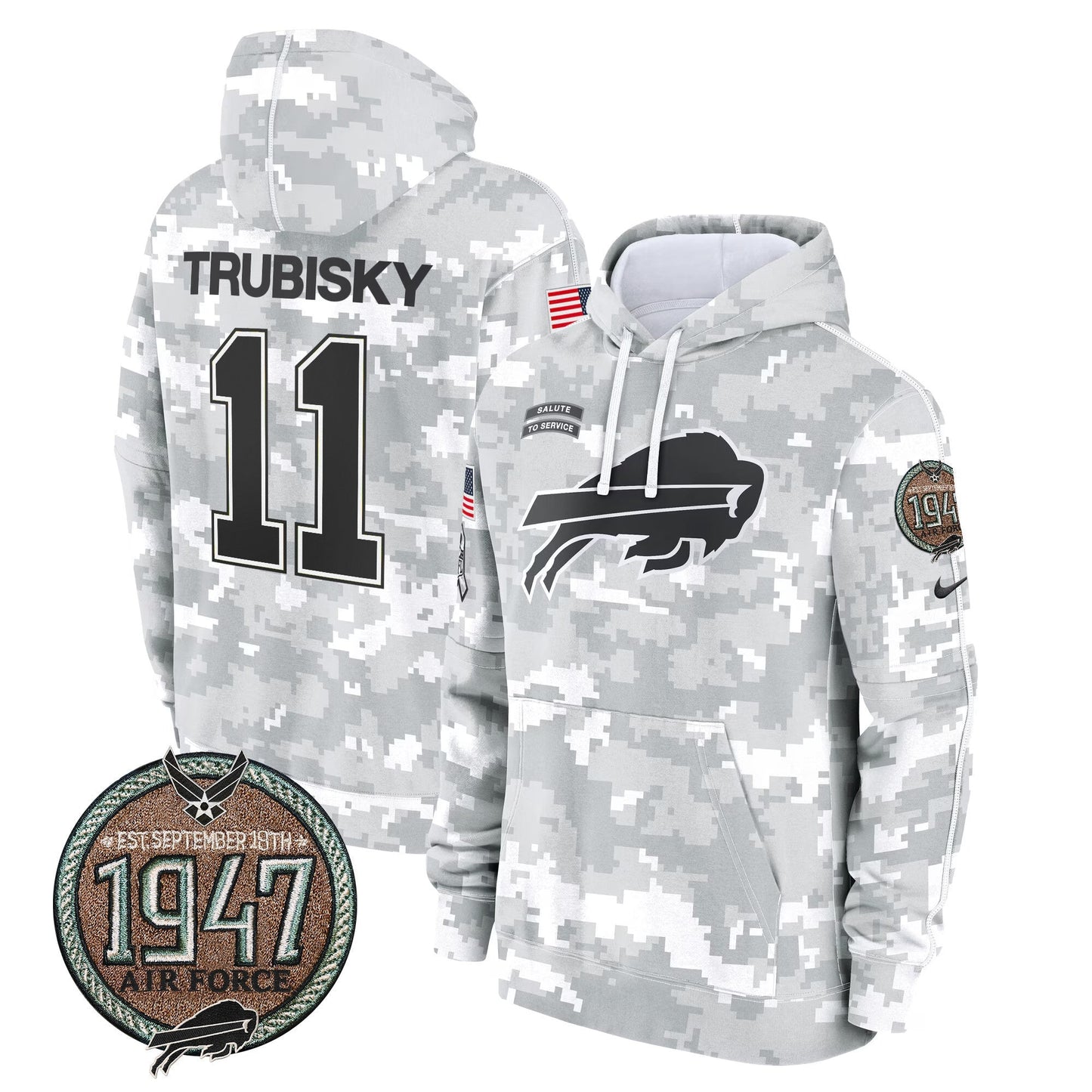 BUF 2024 Salute to Service Establishment Year Patch Fleece Pullover Hoodie