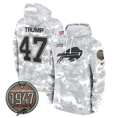 BUF 2024 Salute to Service Establishment Year Patch Fleece Pullover Hoodie