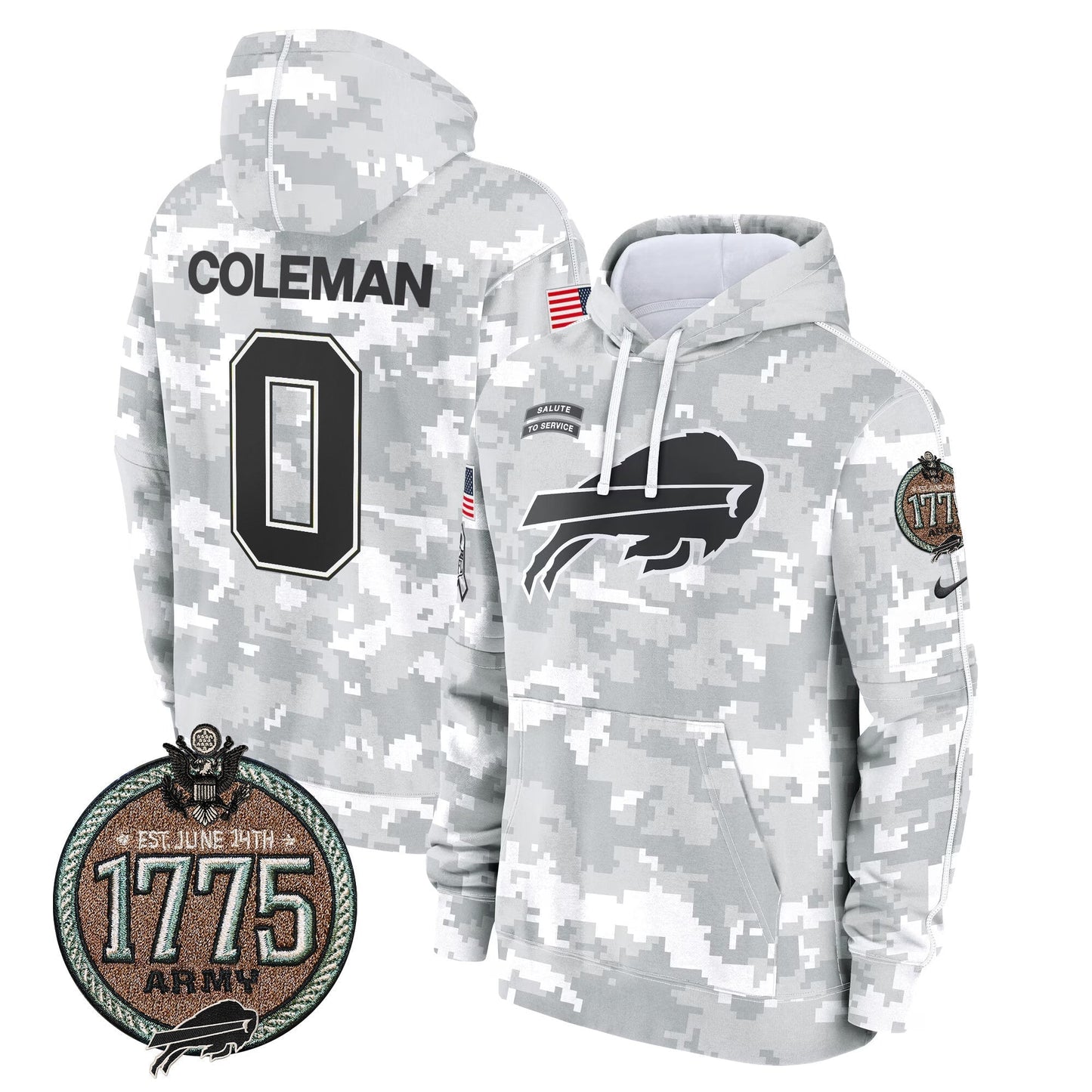 BUF 2024 Salute to Service Establishment Year Patch Fleece Pullover Hoodie