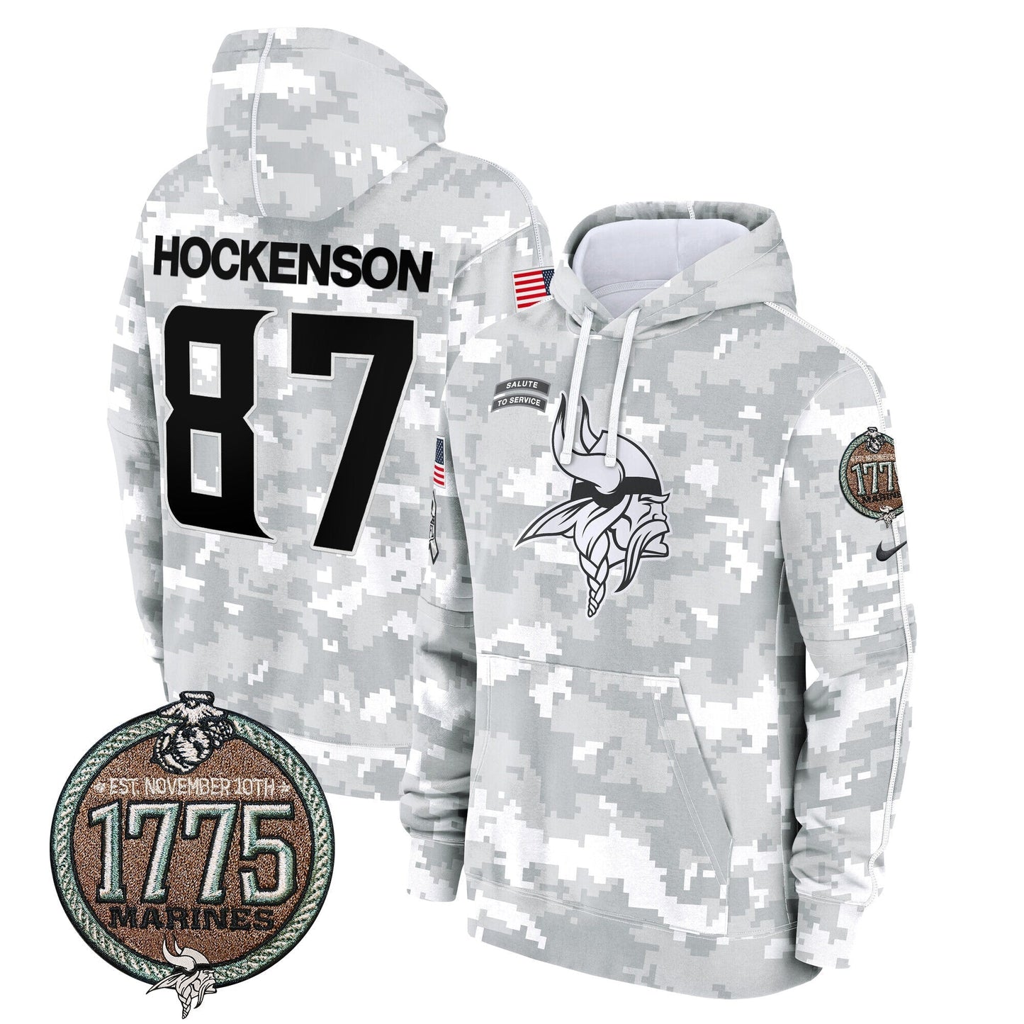 MIN 2024 Salute to Service Establishment Year Patch Fleece Pullover Hoodie