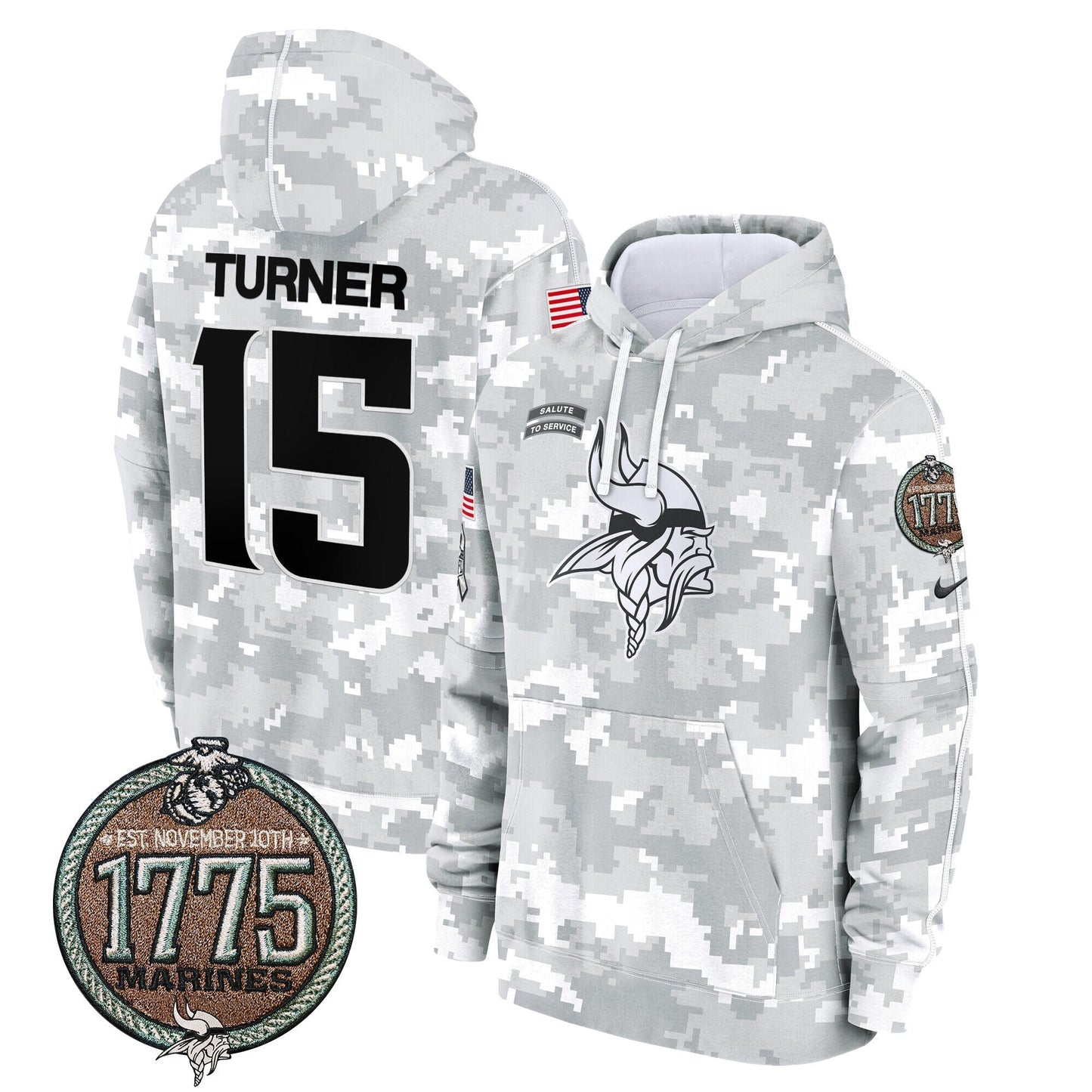 MIN 2024 Salute to Service Establishment Year Patch Fleece Pullover Hoodie