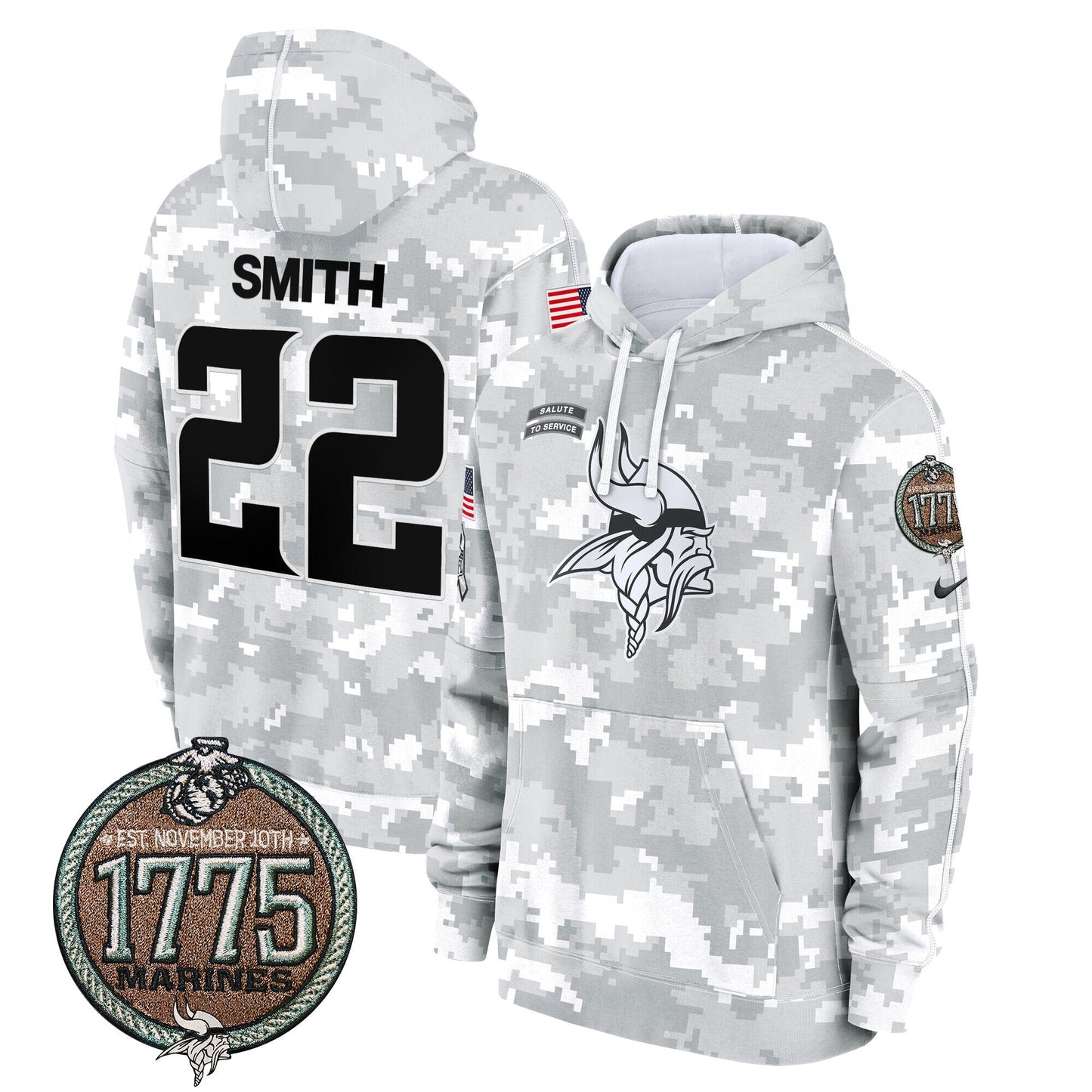 MIN 2024 Salute to Service Establishment Year Patch Fleece Pullover Hoodie