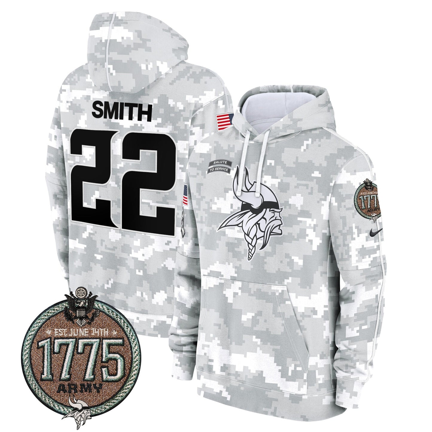 MIN 2024 Salute to Service Establishment Year Patch Fleece Pullover Hoodie