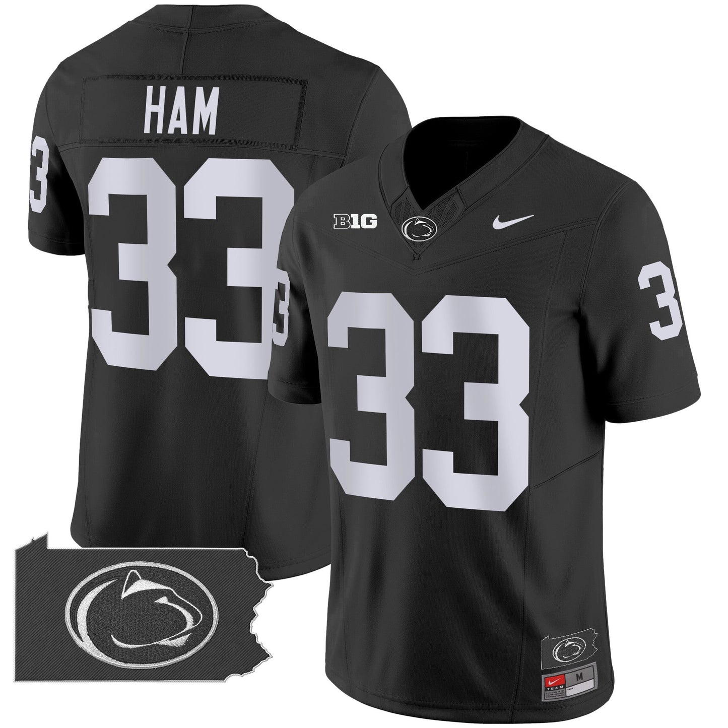 Penn State Nittany Lions 2024 Home Patch Vapor Limited Jersey - All Stitched