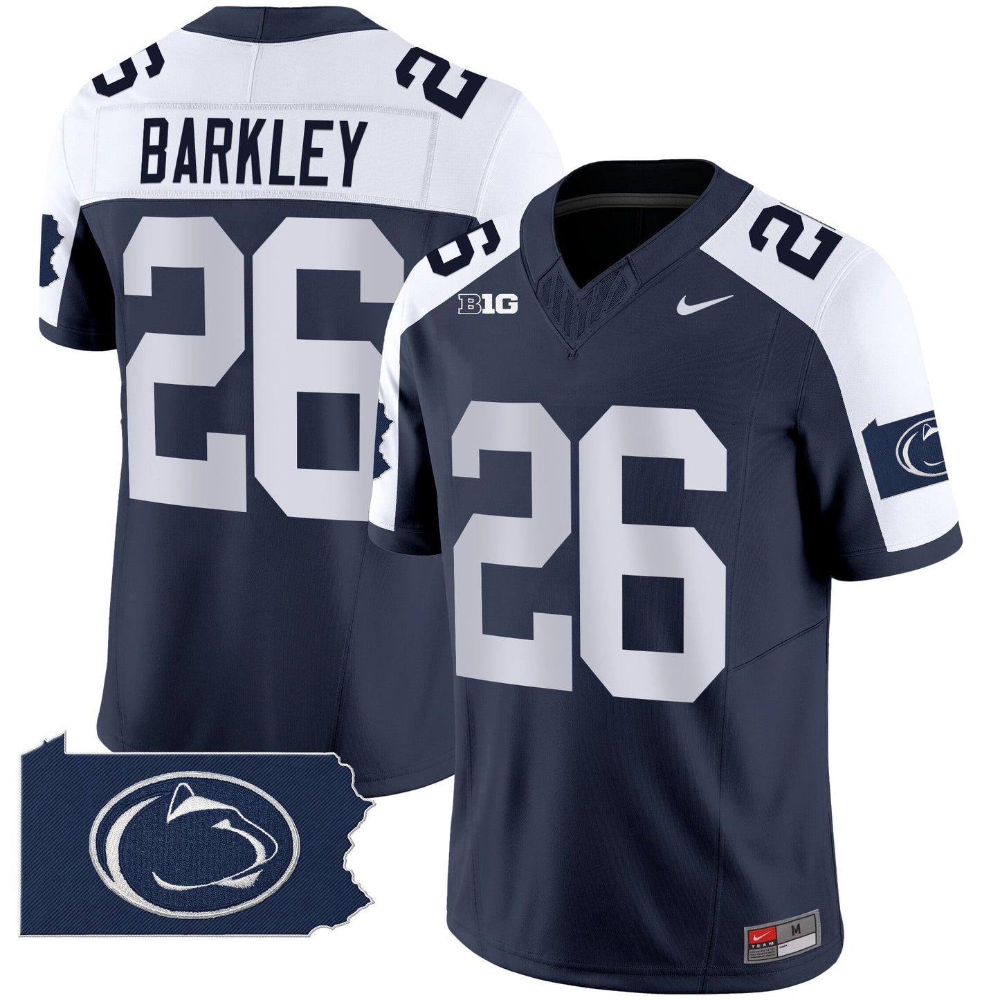 Penn State Nittany Lions 2024 Home Patch Vapor Limited Jersey - All Stitched
