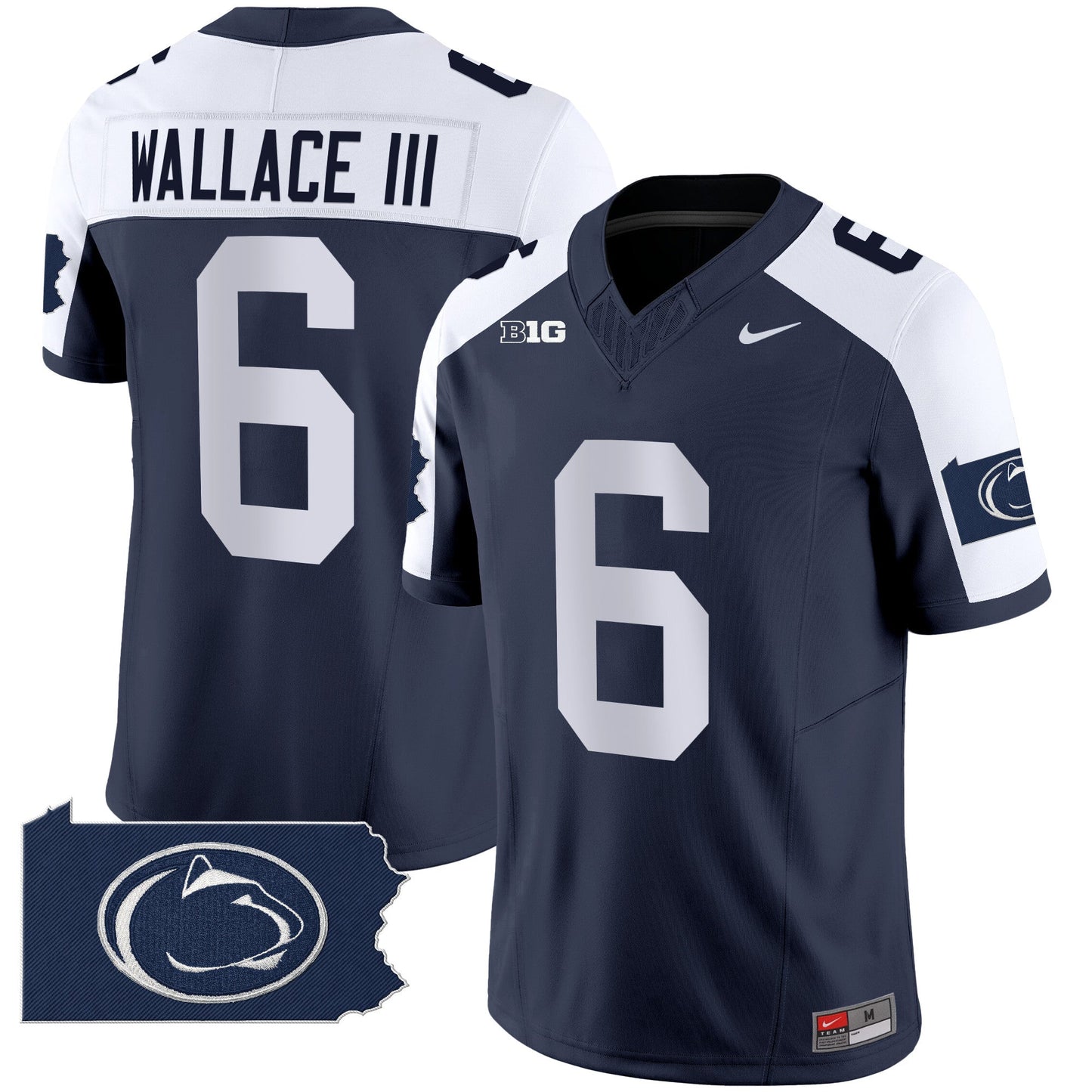 Penn State Nittany Lions 2024 Home Patch Vapor Limited Jersey - All Stitched