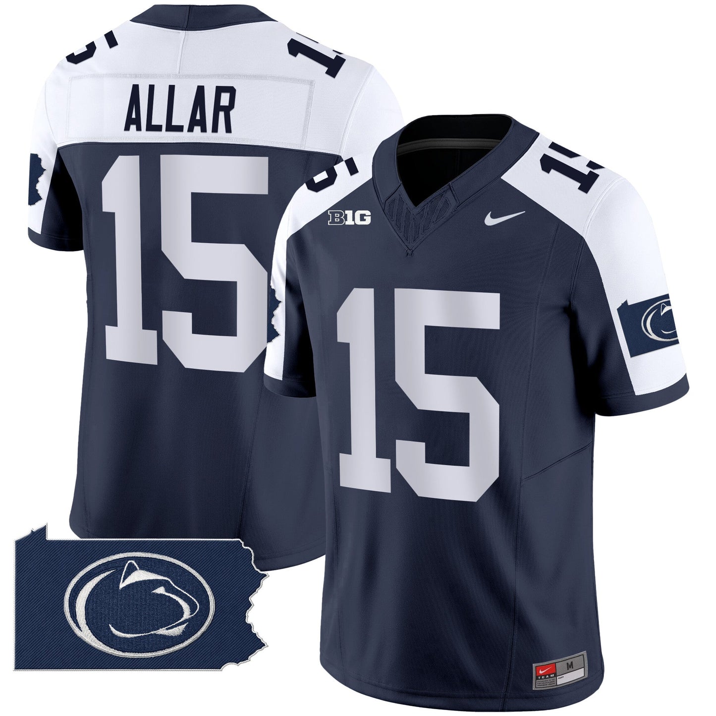 Penn State Nittany Lions 2024 Home Patch Vapor Limited Jersey - All Stitched