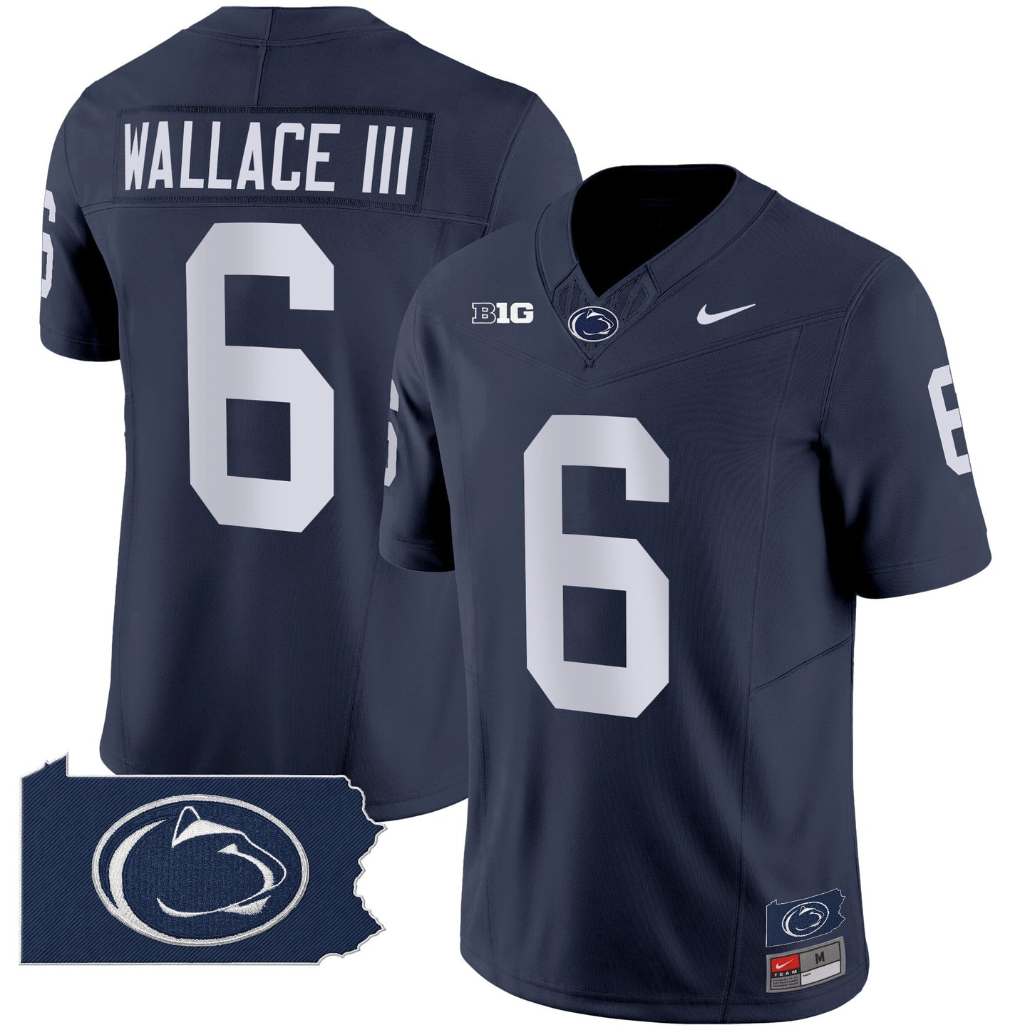 Penn State Nittany Lions 2024 Home Patch Vapor Limited Jersey - All Stitched