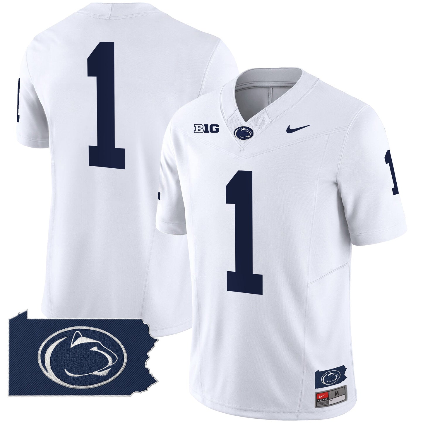 Penn State Nittany Lions 2024 Home Patch Vapor Limited Jersey - All Stitched