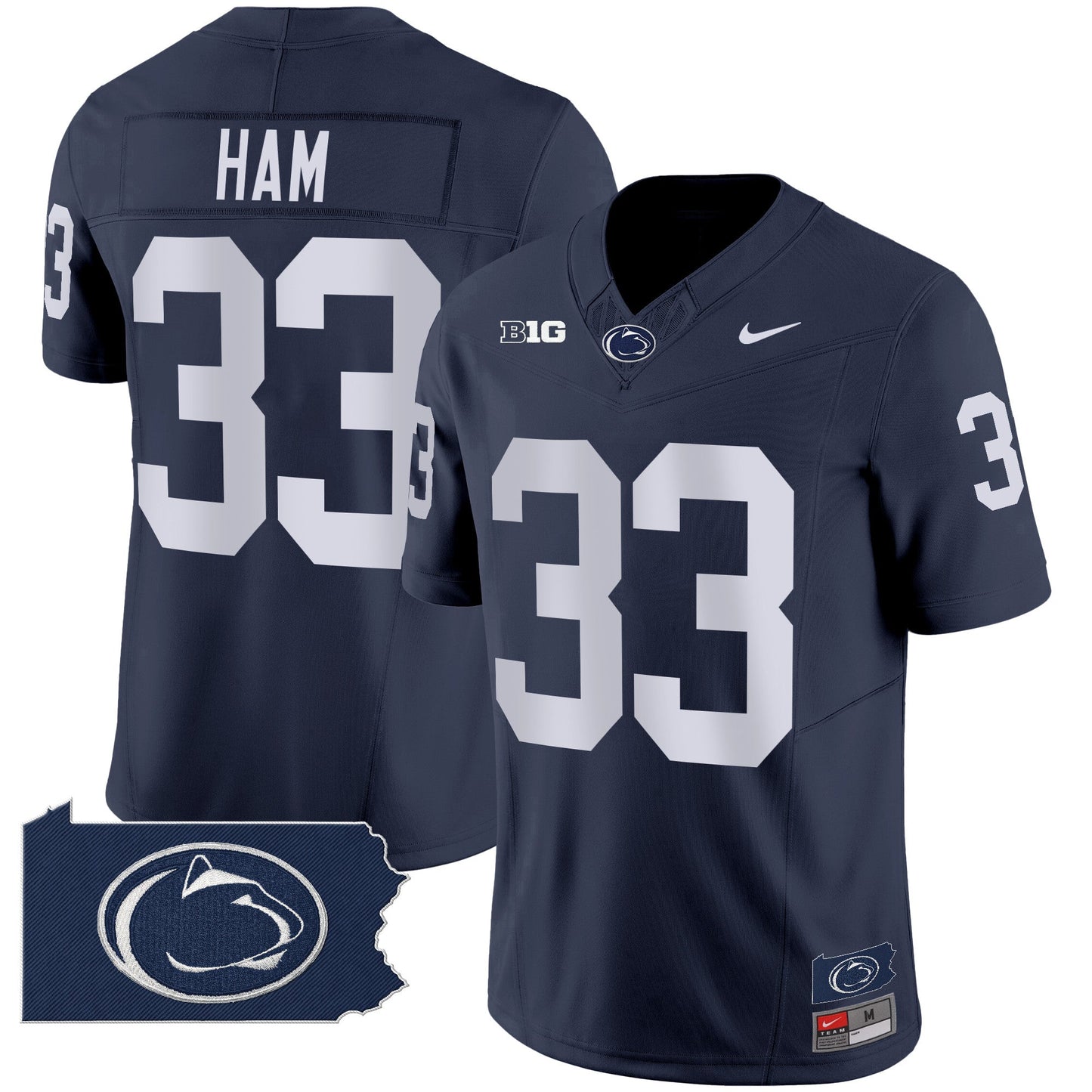Penn State Nittany Lions 2024 Home Patch Vapor Limited Jersey - All Stitched
