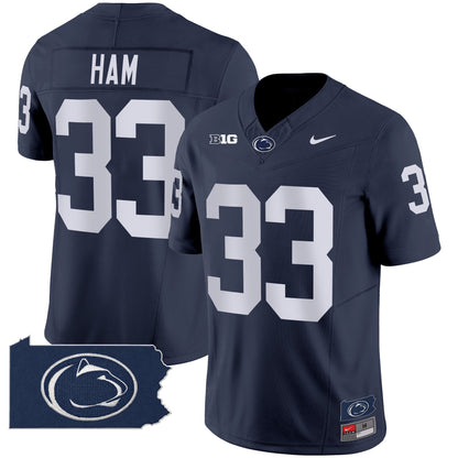 Penn State Nittany Lions 2024 Home Patch Vapor Limited Jersey - All Stitched