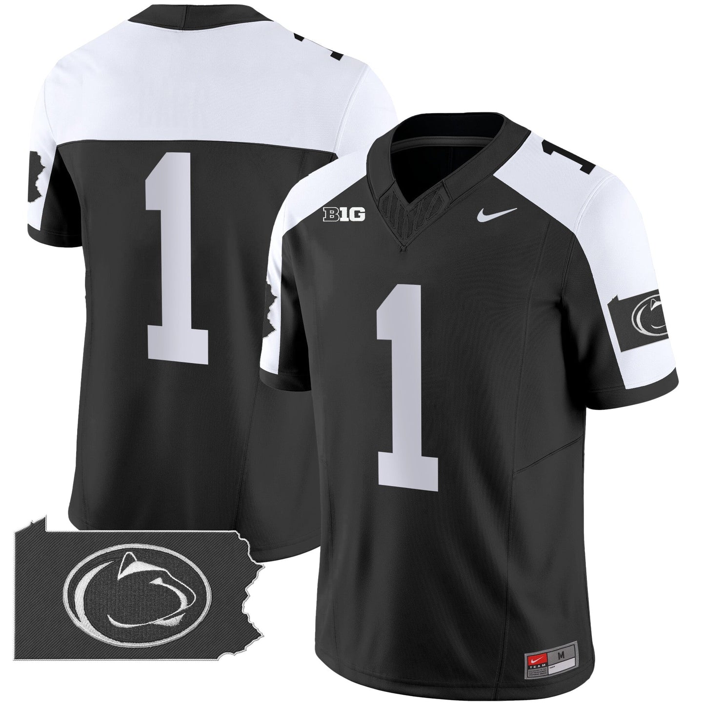 Penn State Nittany Lions 2024 Home Patch Vapor Limited Jersey - All Stitched