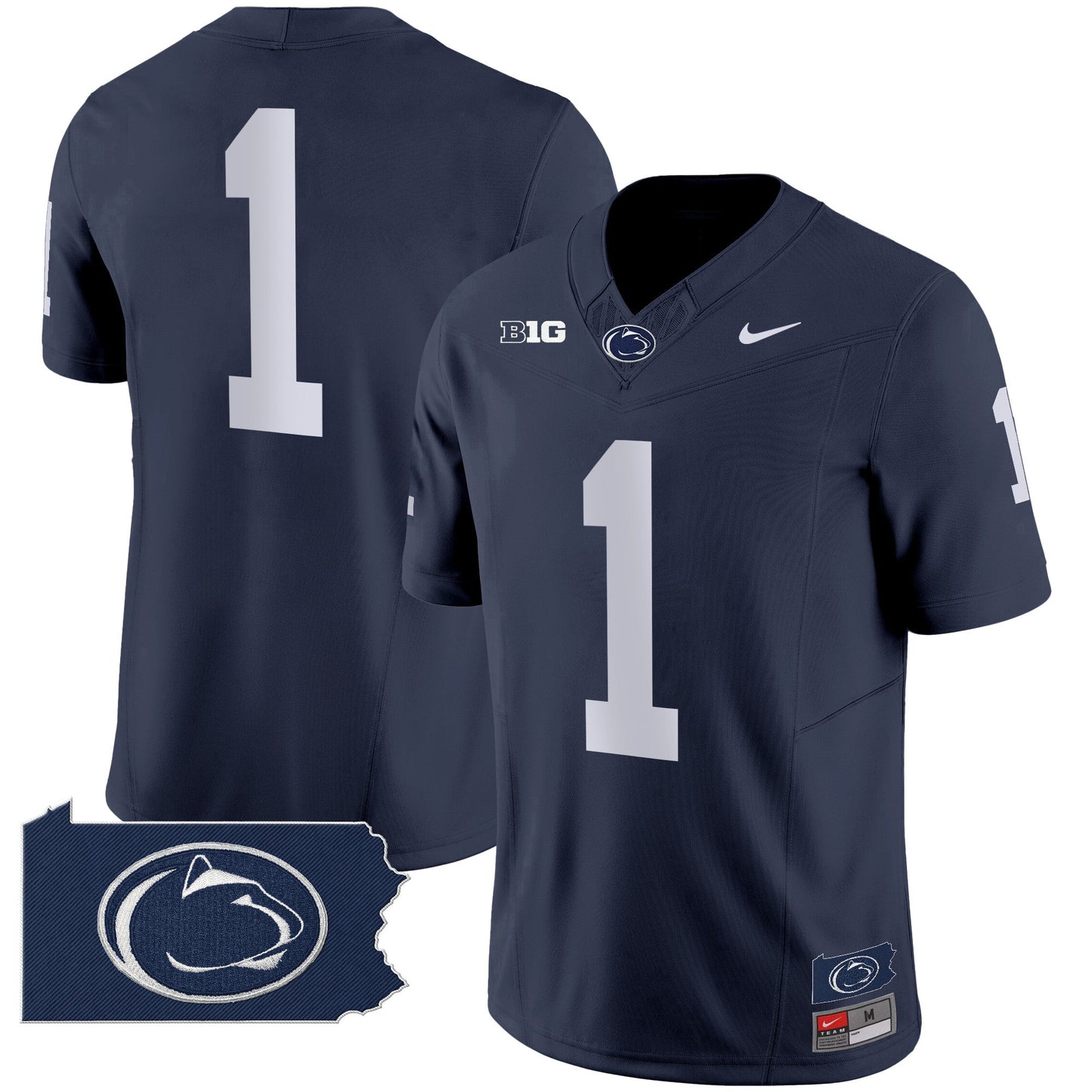 Penn State Nittany Lions 2024 Home Patch Vapor Limited Jersey - All Stitched