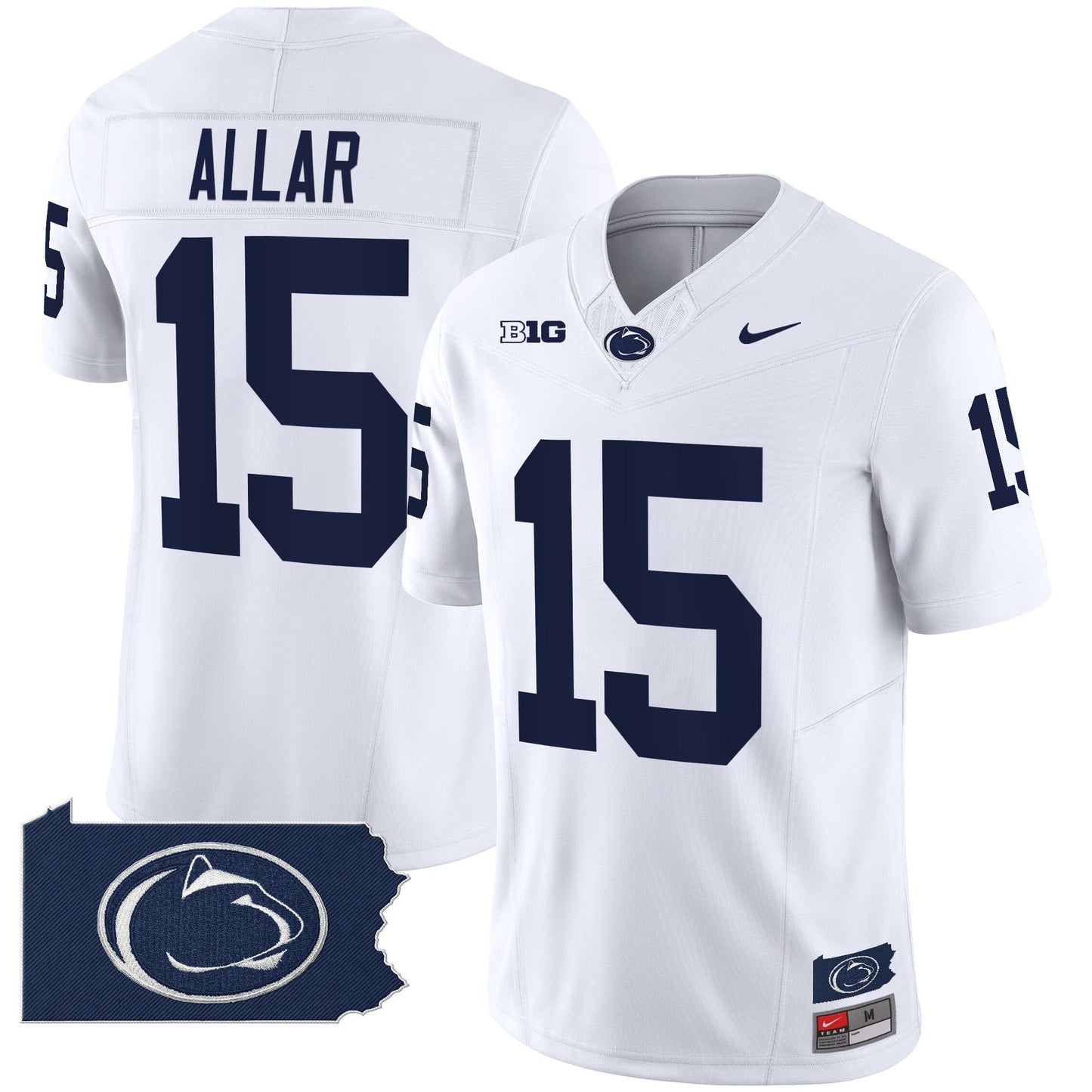 Penn State Nittany Lions 2024 Home Patch Vapor Limited Jersey - All Stitched