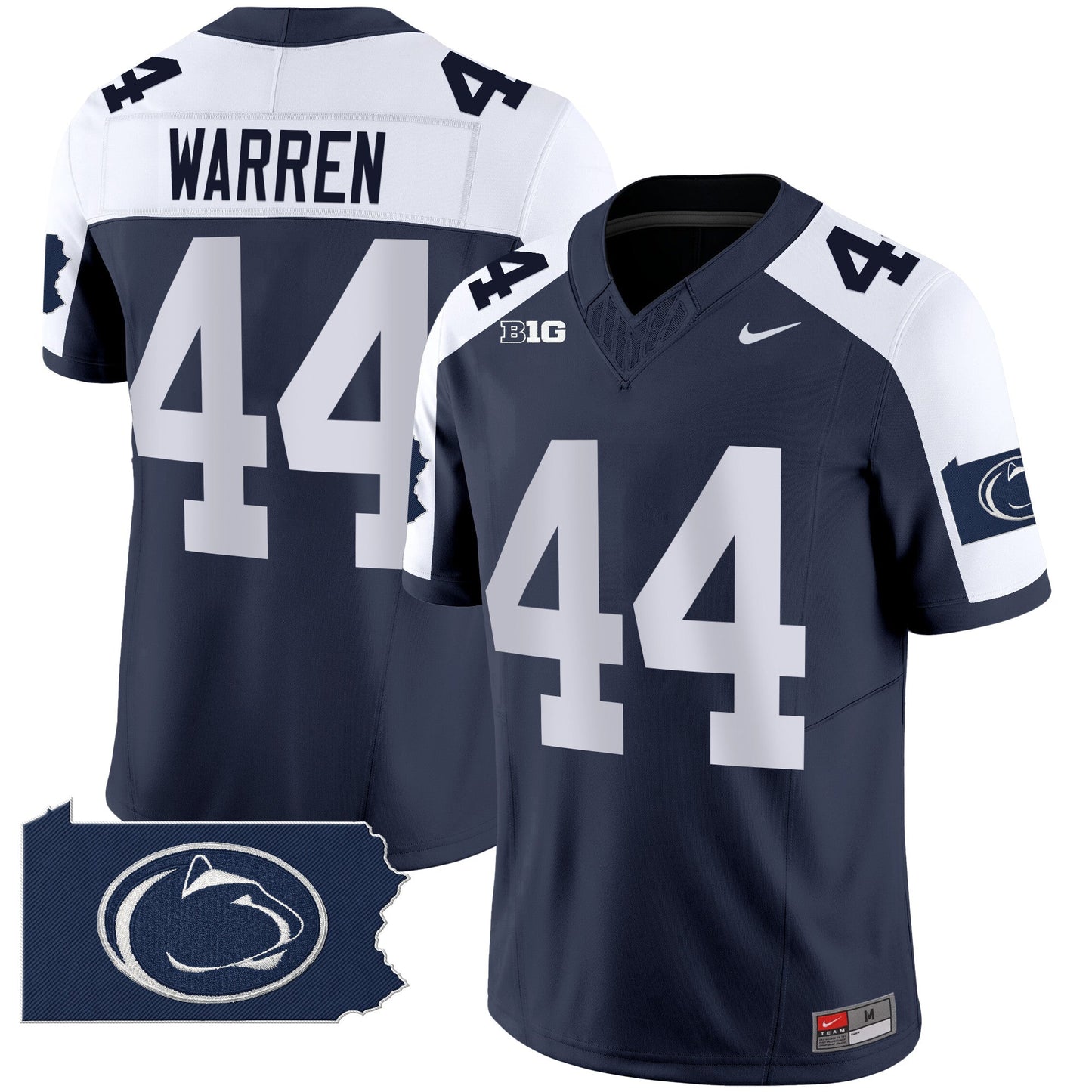 Penn State Nittany Lions 2024 Home Patch Vapor Limited Jersey - All Stitched