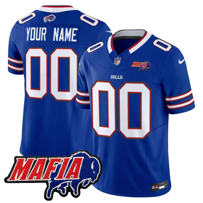 BUF 2024 Bills Mafia Patch Vapor Limited Custom Jersey - All Stitched