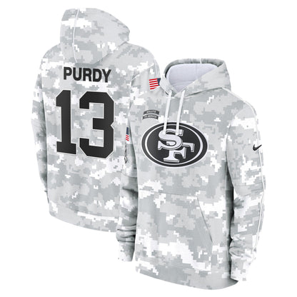 49ers 2024 Salute to Service Fleece Pullover Hoodie