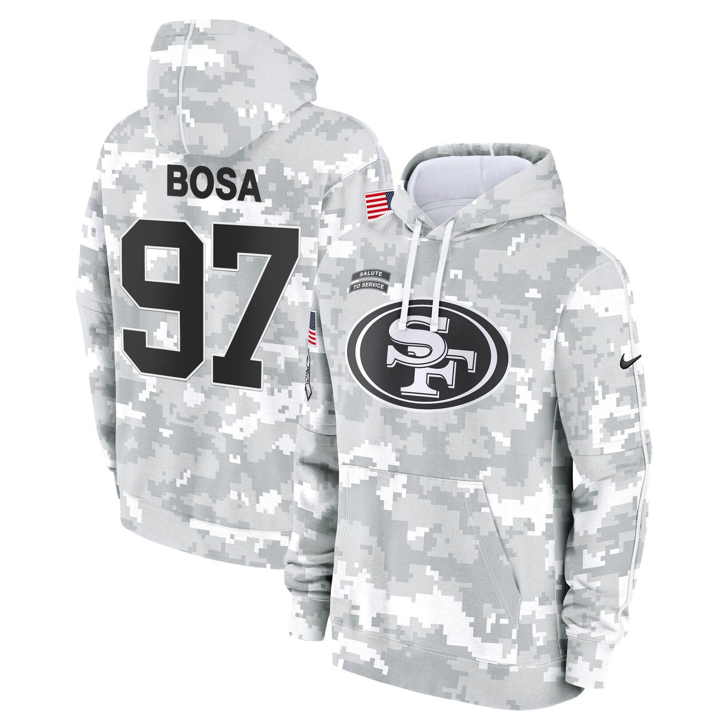 49ers 2024 Salute to Service Fleece Pullover Hoodie