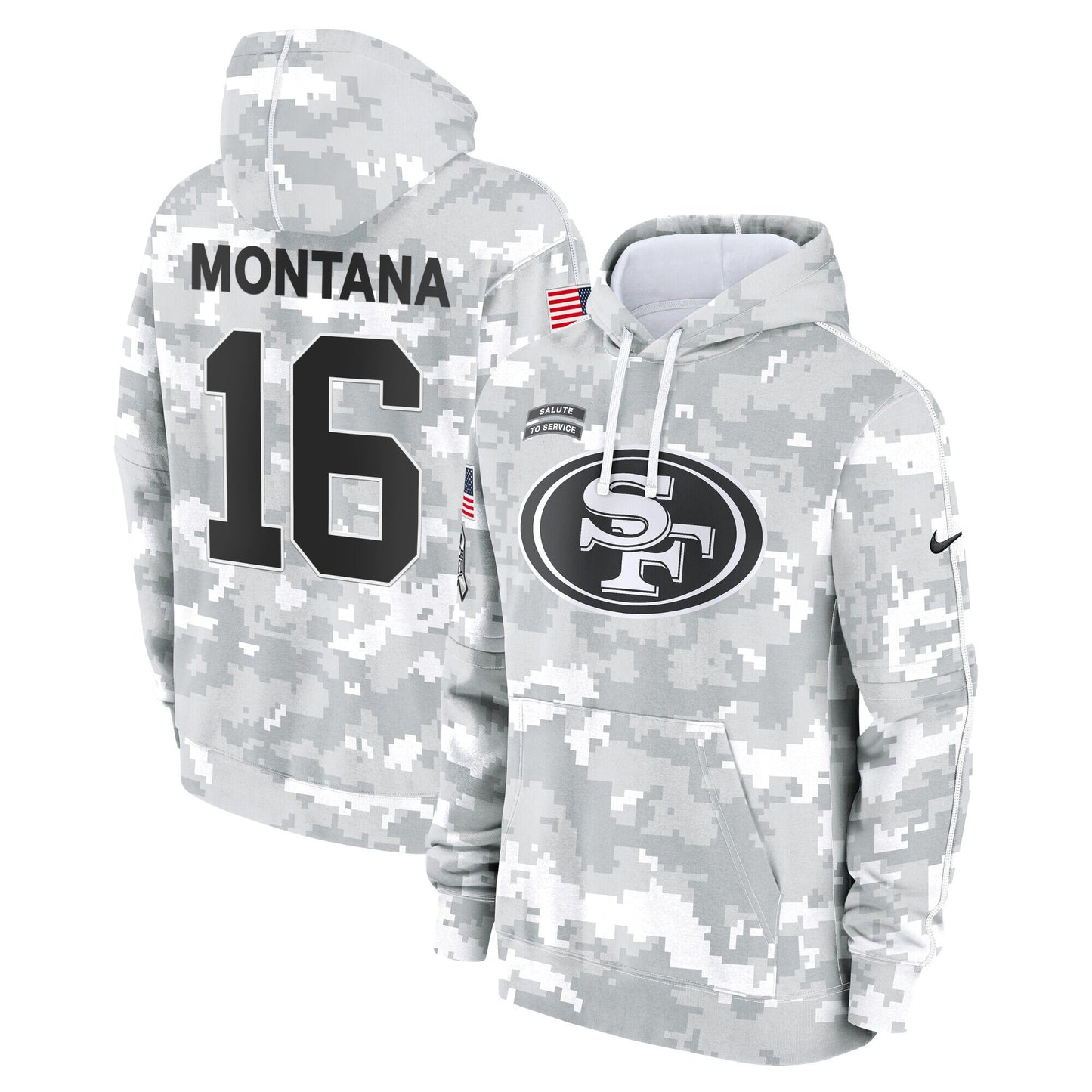 49ers 2024 Salute to Service Fleece Pullover Hoodie