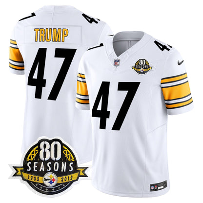 Pittsburgh  Steelers 80th Anniversary Patch Vapor Limited Jersey - All Stitched
