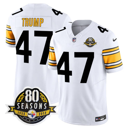 Pittsburgh  Steelers 80th Anniversary Patch Vapor Limited Jersey - All Stitched