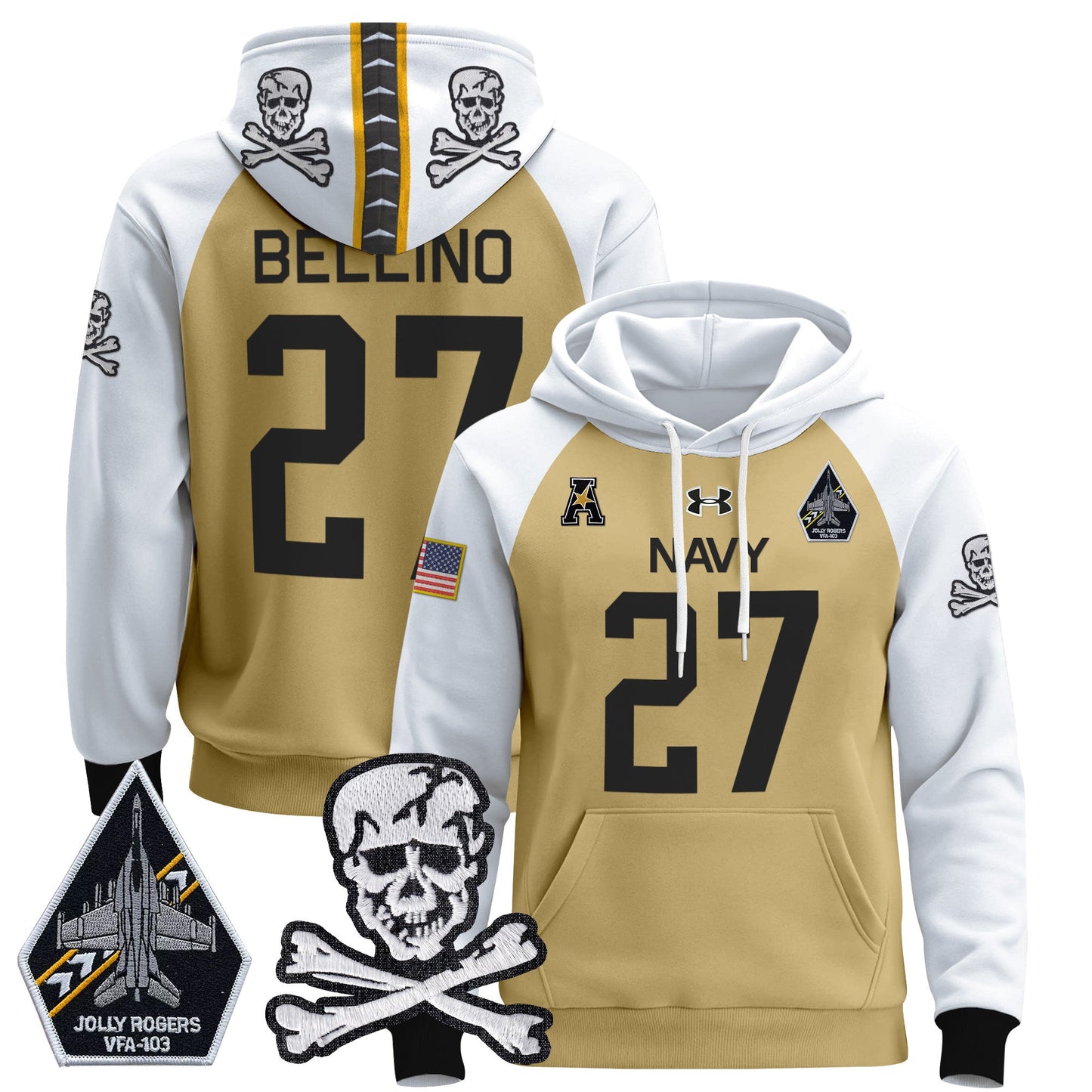 Navy Midshipmen 2024 Pullover Hoodie V2