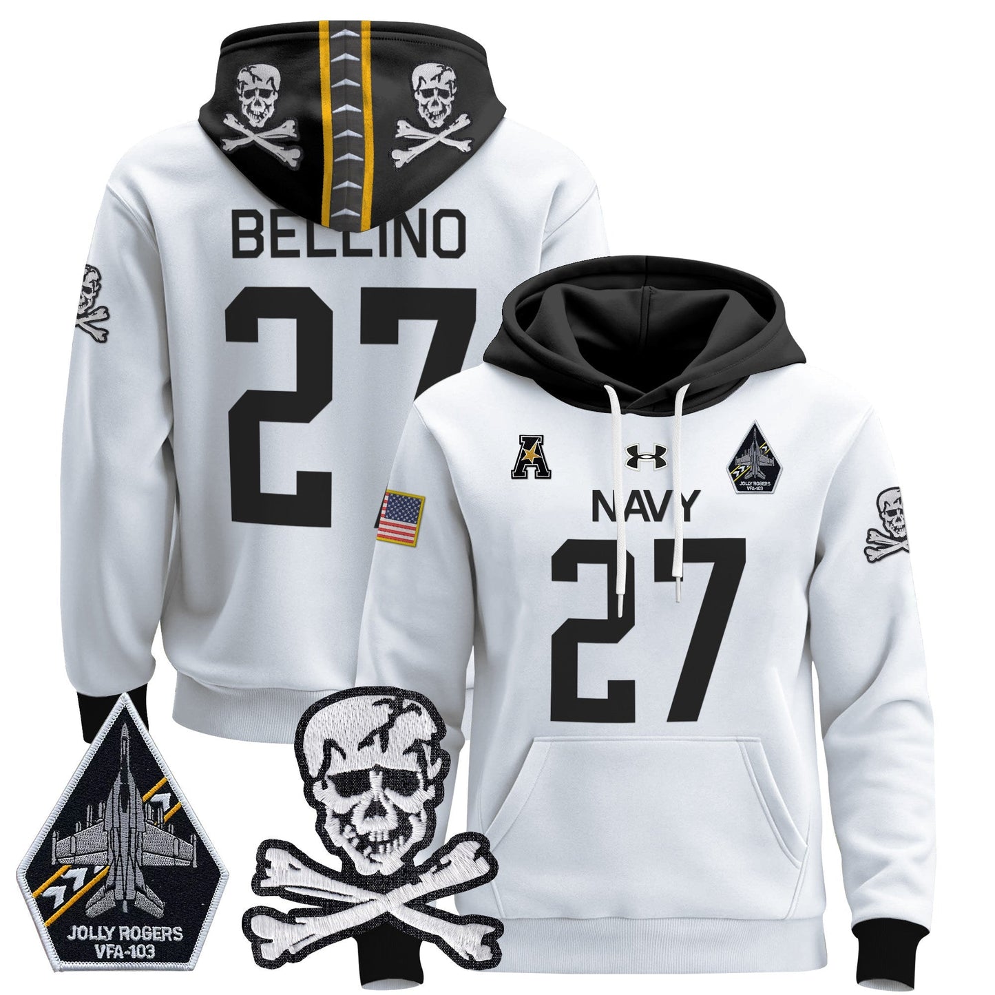 Navy Midshipmen 2024 Pullover Hoodie V2