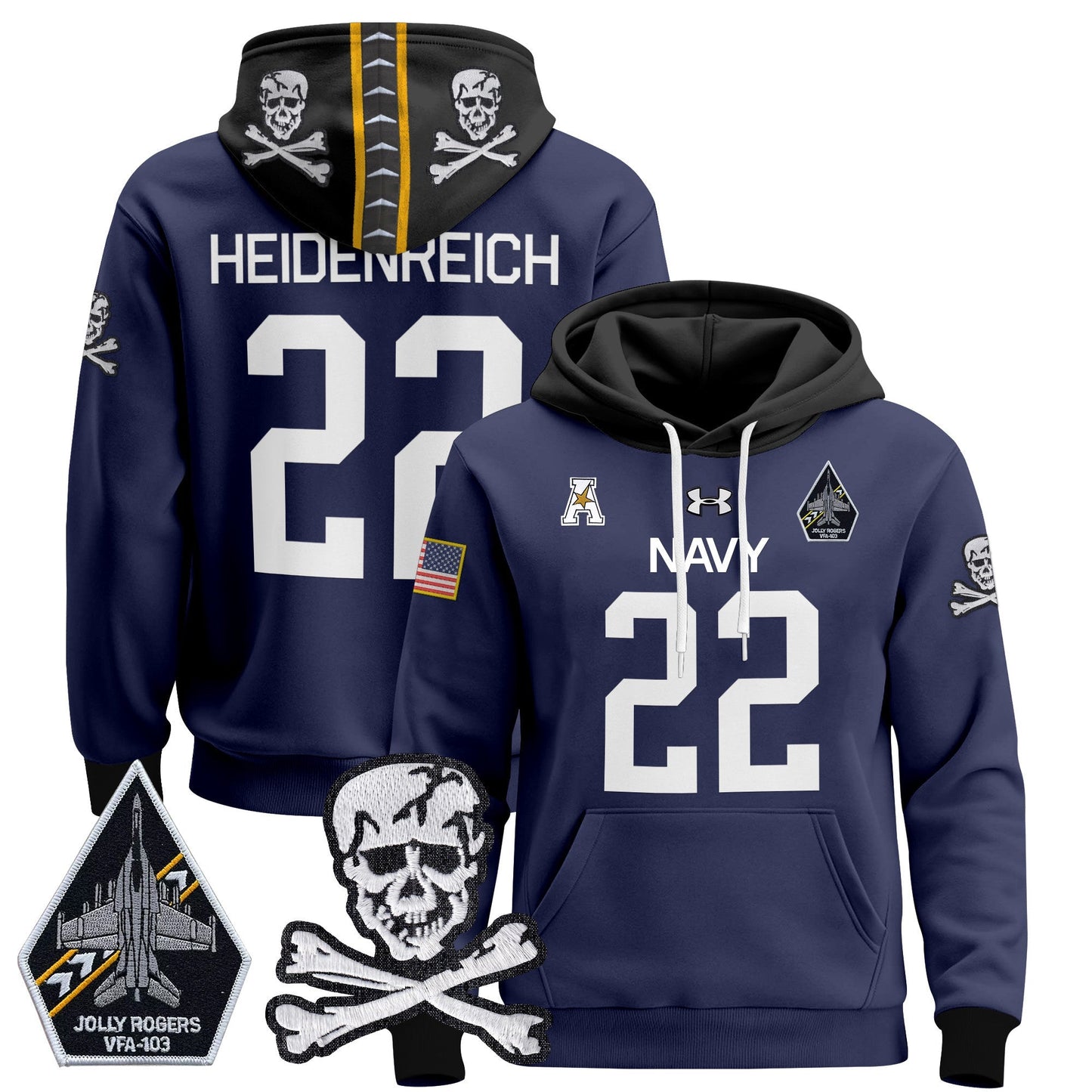 Navy Midshipmen 2024 Pullover Hoodie V2