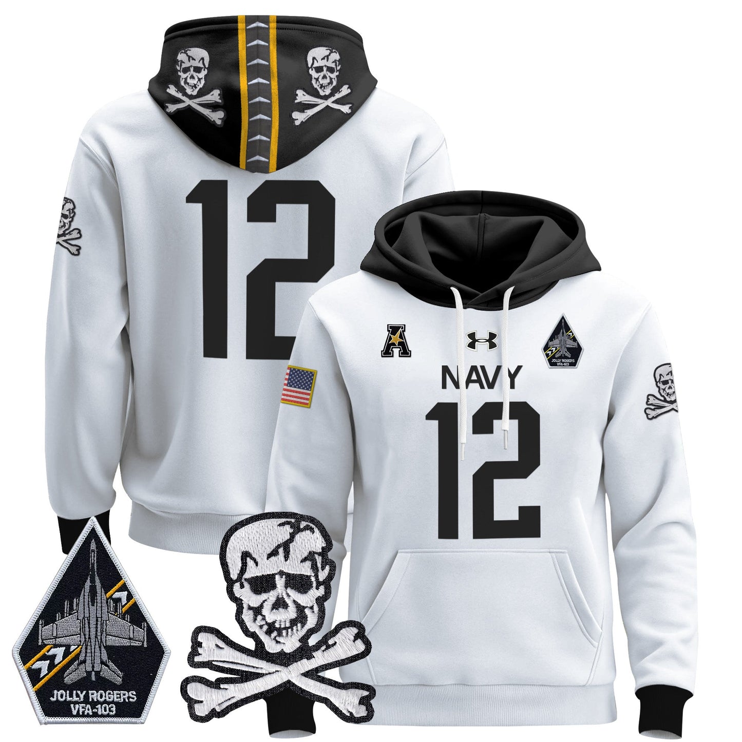 Navy Midshipmen 2024 Pullover Hoodie V2