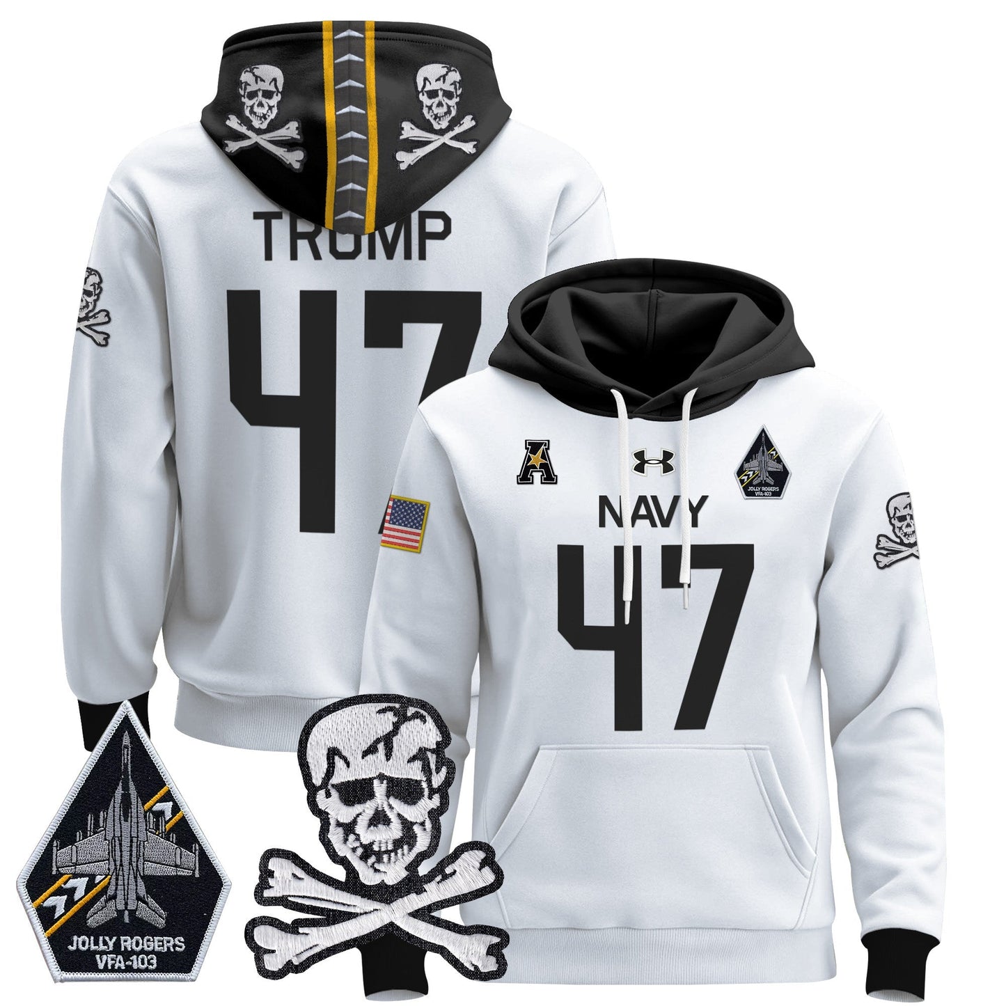 Navy Midshipmen 2024 Pullover Hoodie V2