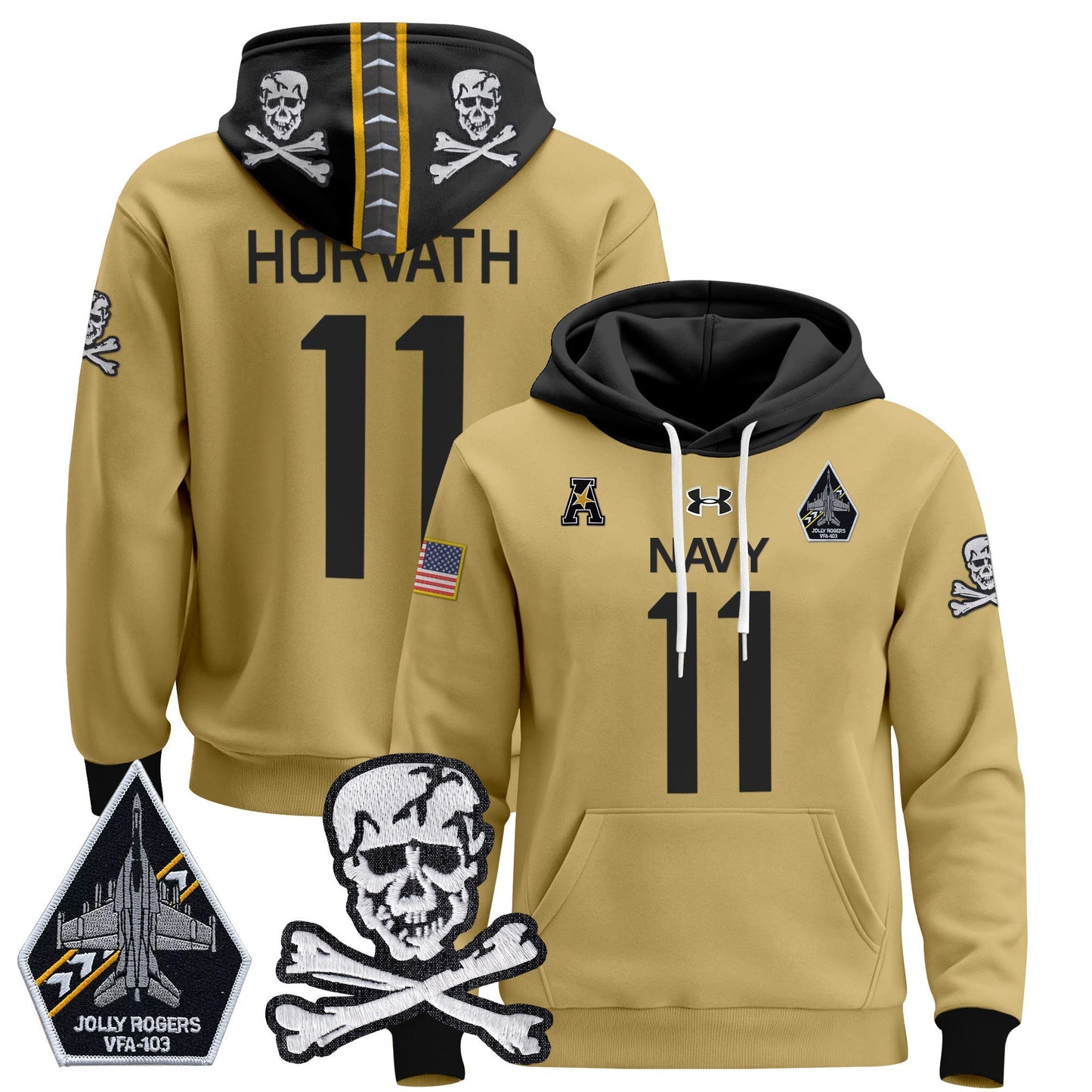 Navy Midshipmen 2024 Pullover Hoodie V2