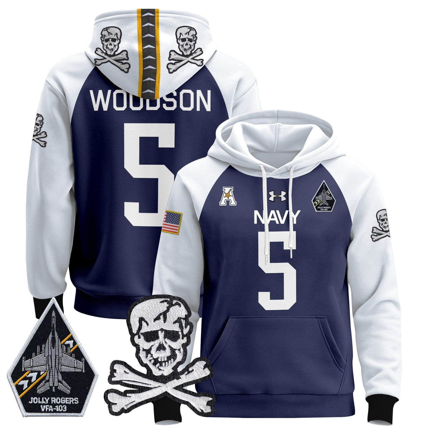 Navy Midshipmen 2024 Pullover Hoodie V2