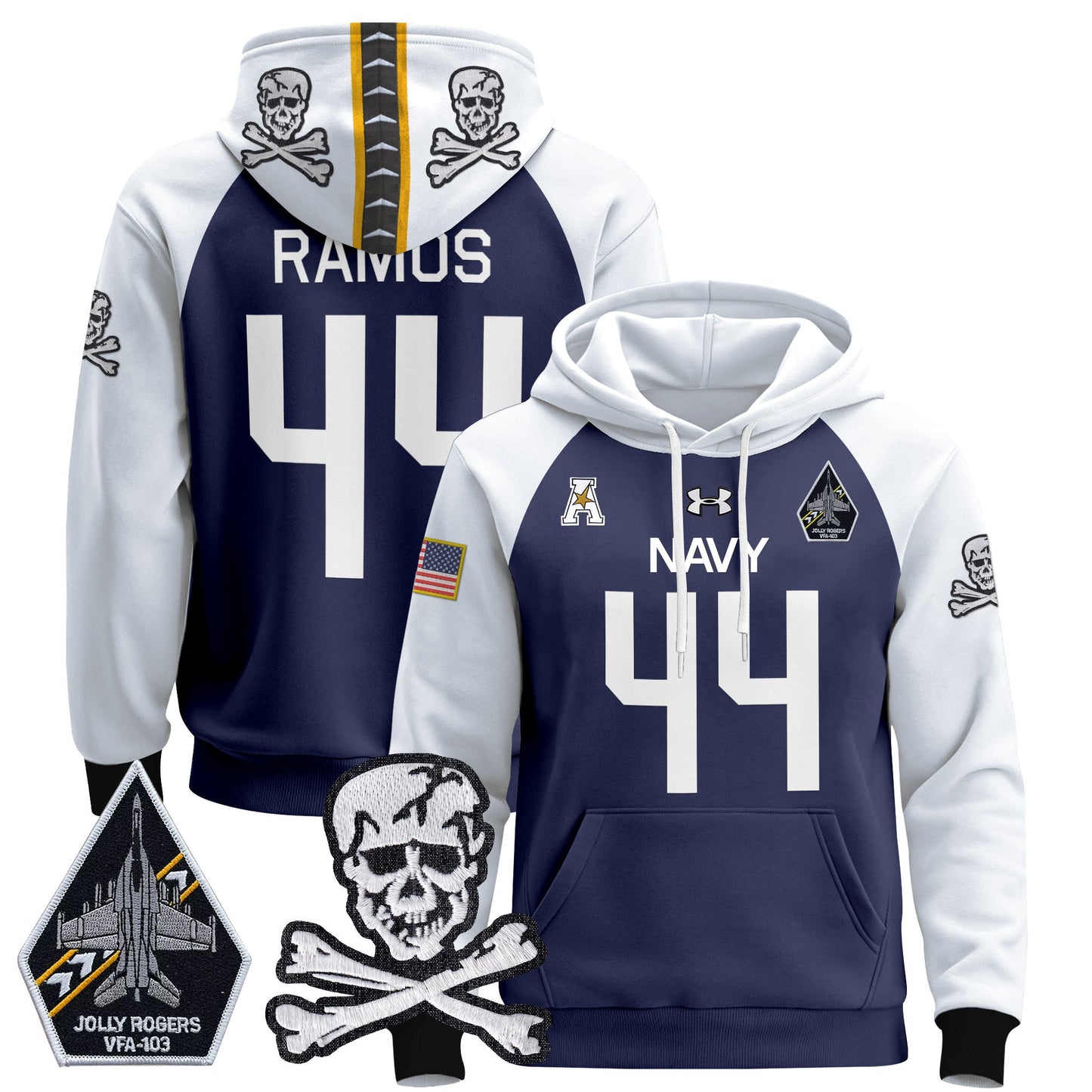 Navy Midshipmen 2024 Pullover Hoodie V2