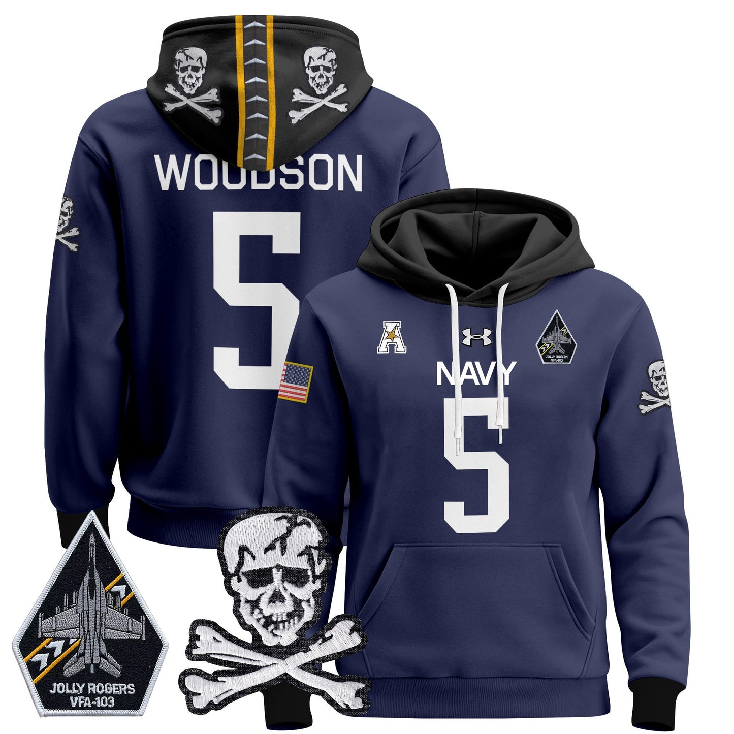 Navy Midshipmen 2024 Pullover Hoodie V2