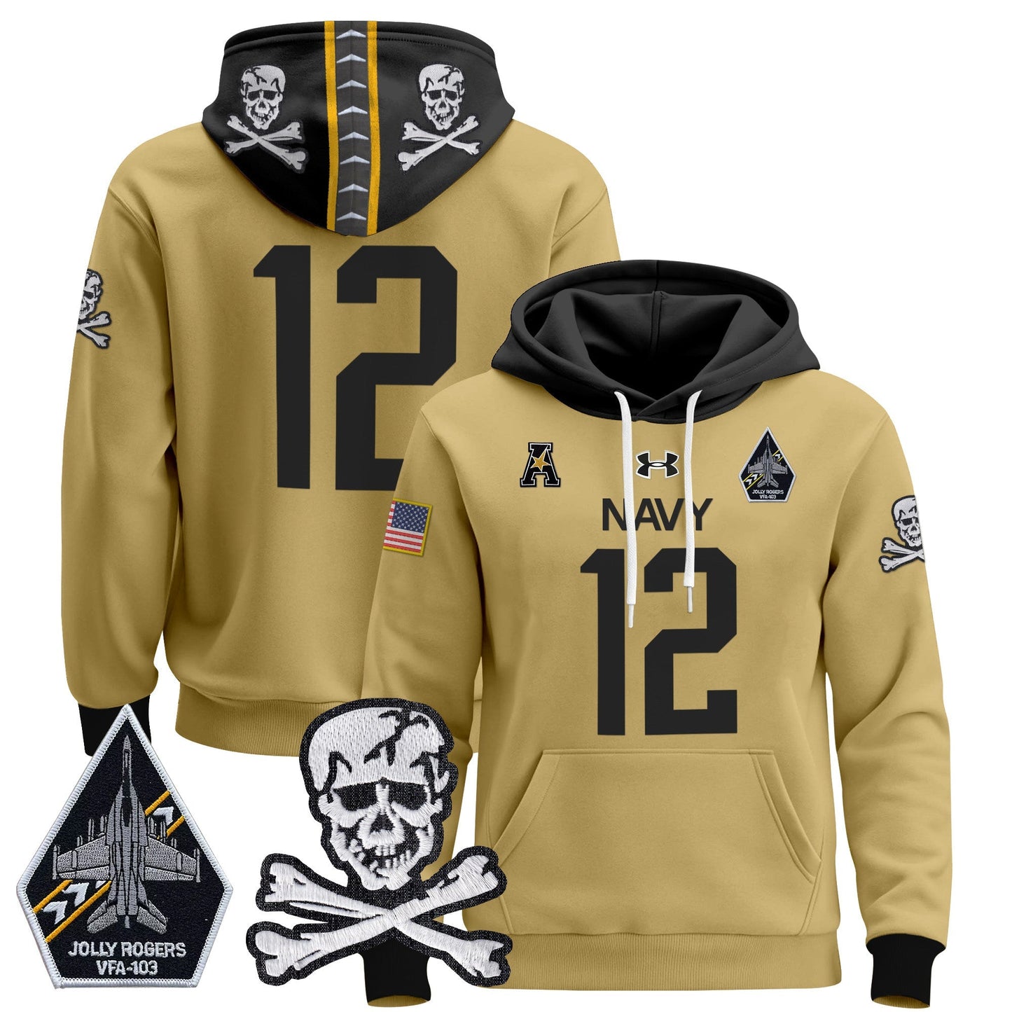 Navy Midshipmen 2024 Pullover Hoodie V2