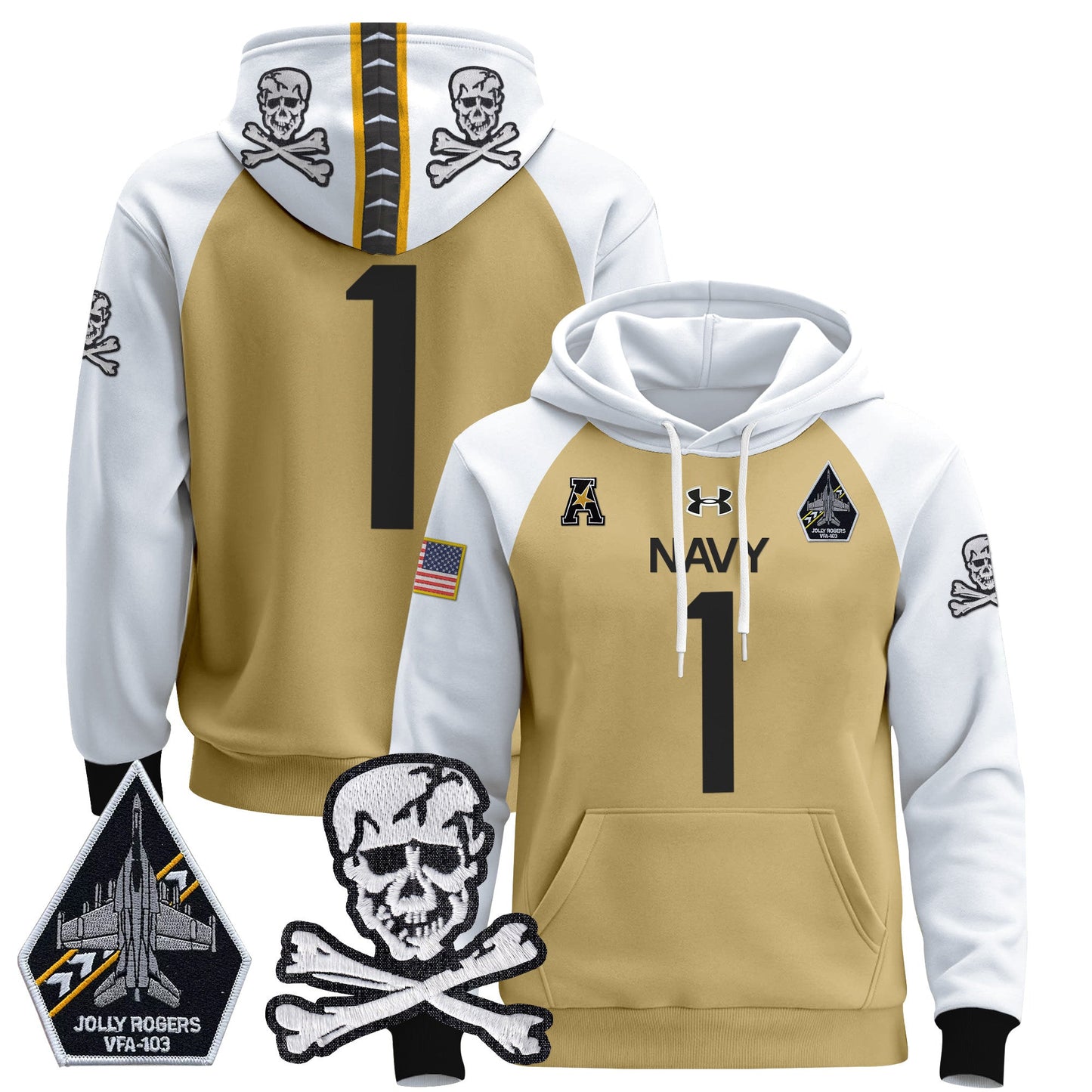 Navy Midshipmen 2024 Pullover Hoodie V2