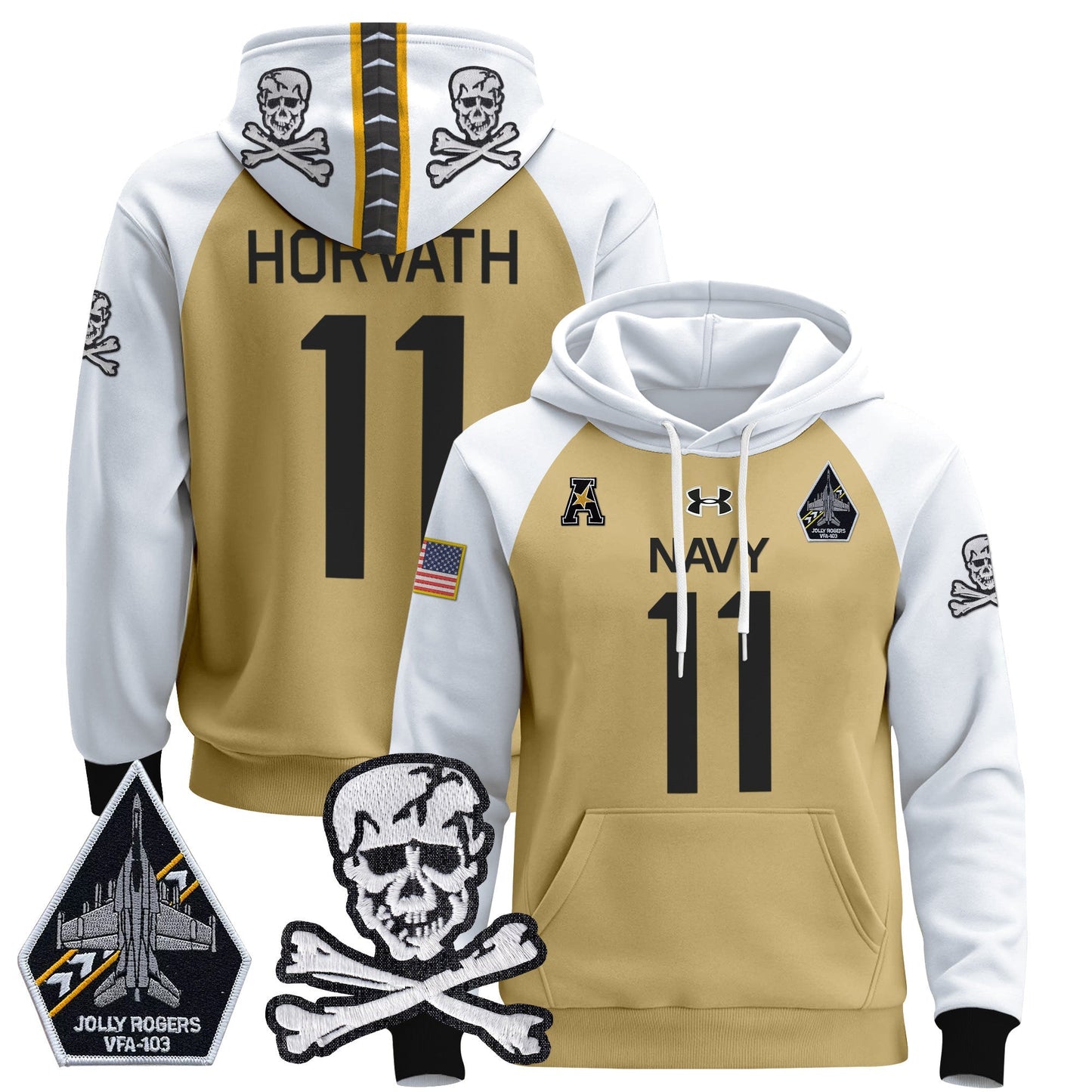 Navy Midshipmen 2024 Pullover Hoodie V2