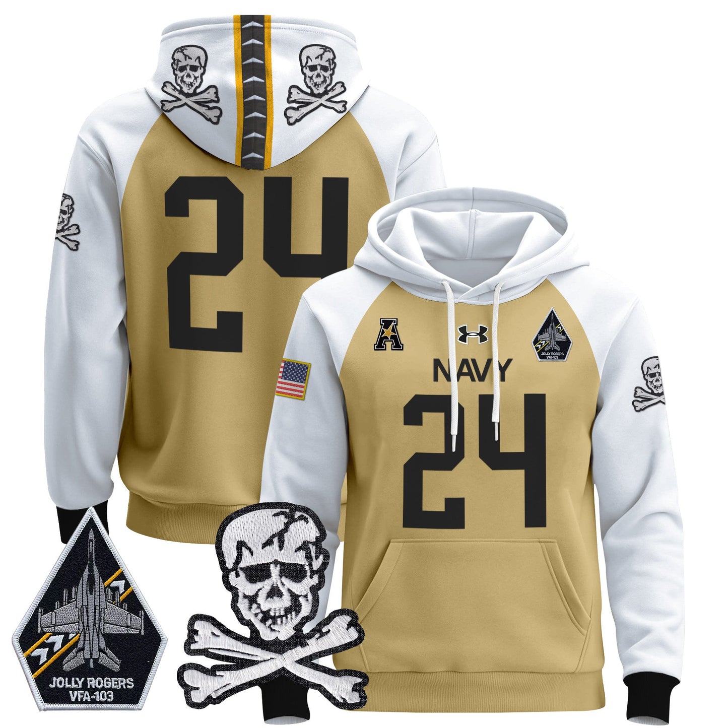 Navy Midshipmen 2024 Pullover Hoodie V2
