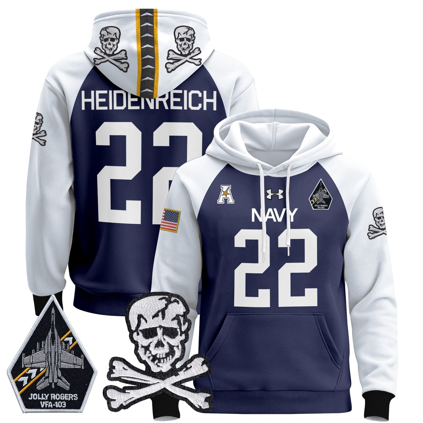Navy Midshipmen 2024 Pullover Hoodie V2