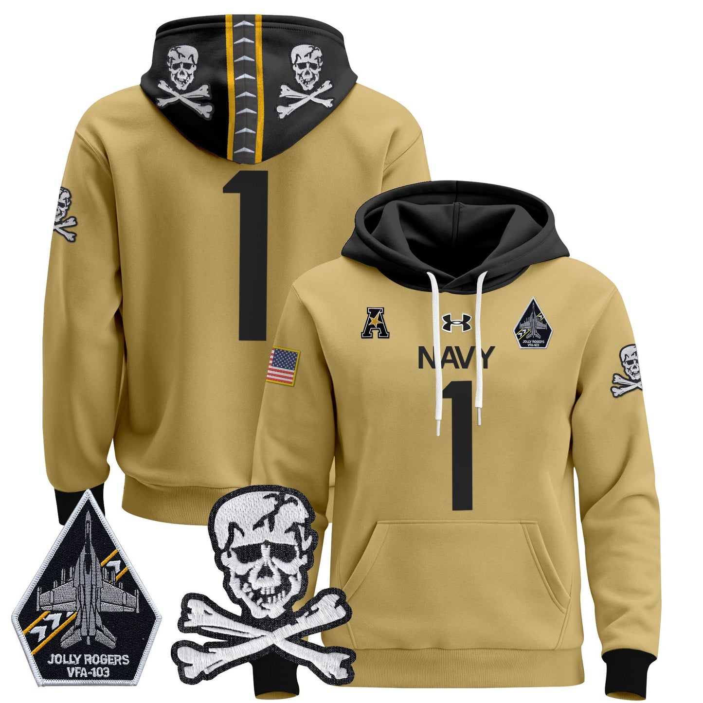 Navy Midshipmen 2024 Pullover Hoodie V2