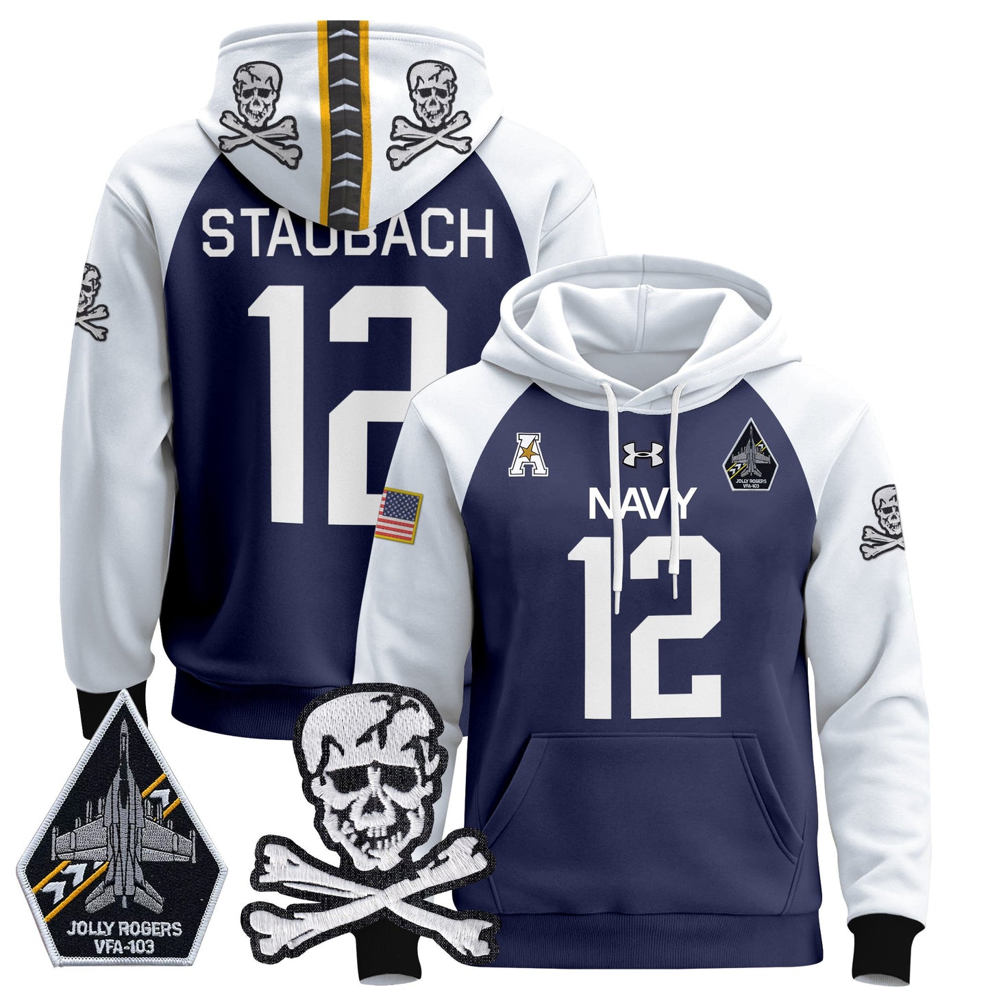 Navy Midshipmen 2024 Pullover Hoodie V2