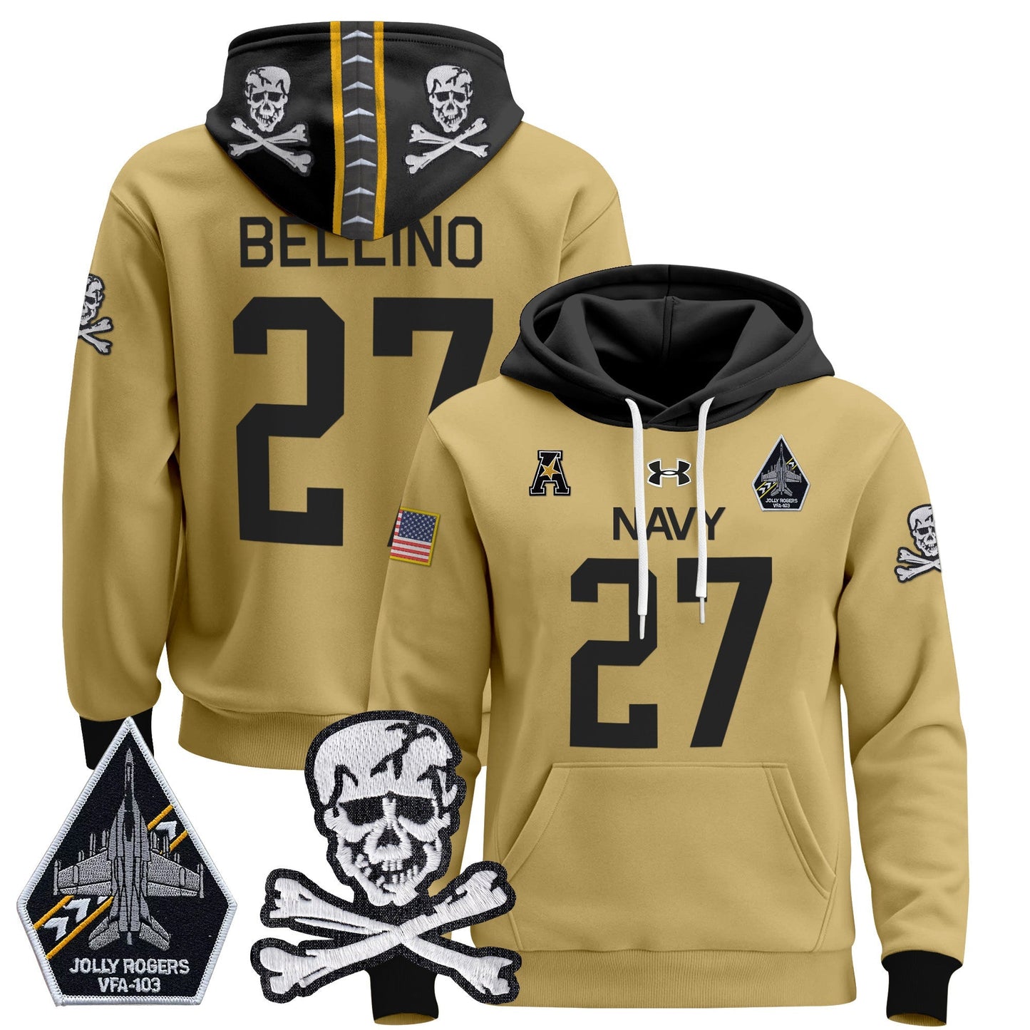 Navy Midshipmen 2024 Pullover Hoodie V2