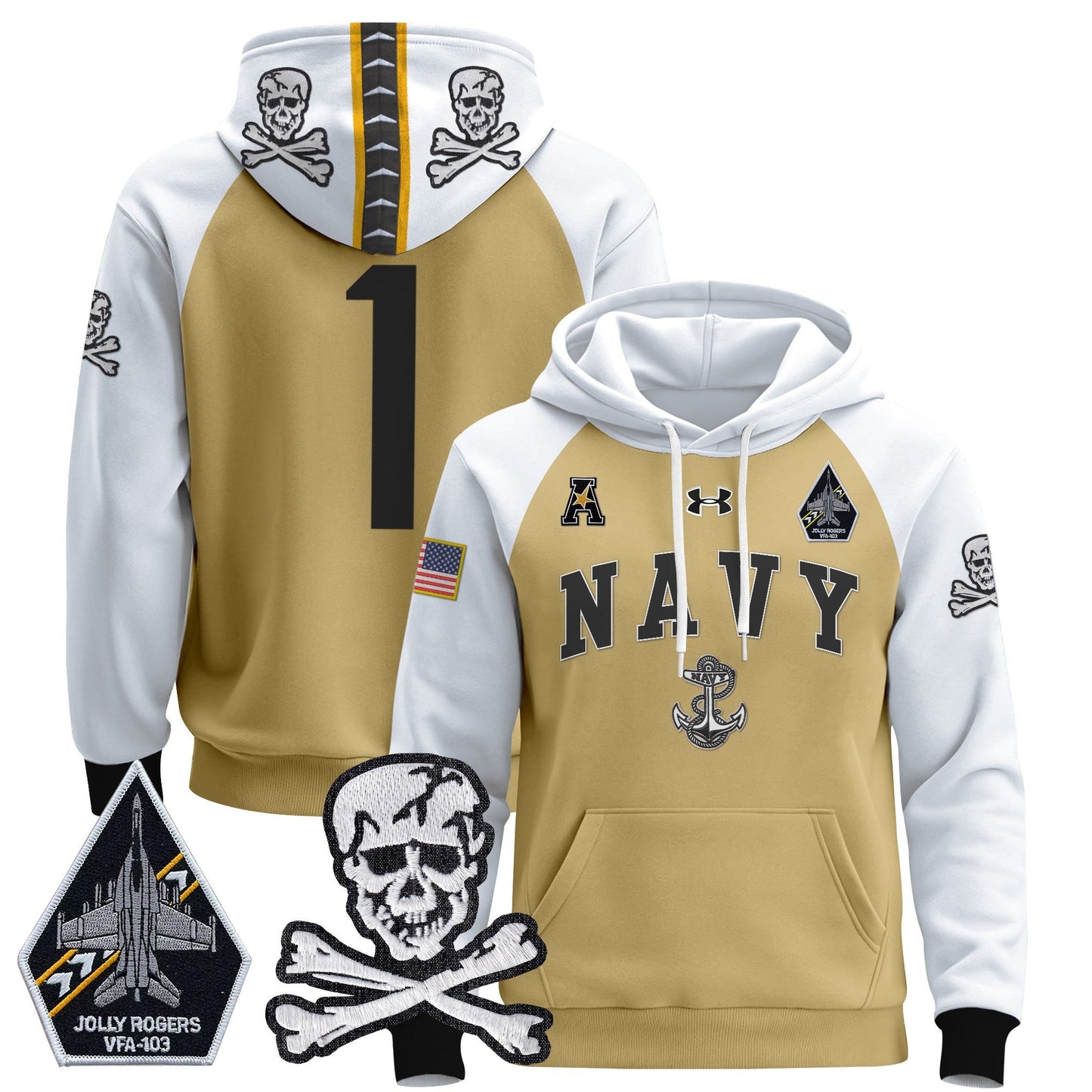 Navy Midshipmen 2024 Pullover Hoodie V4