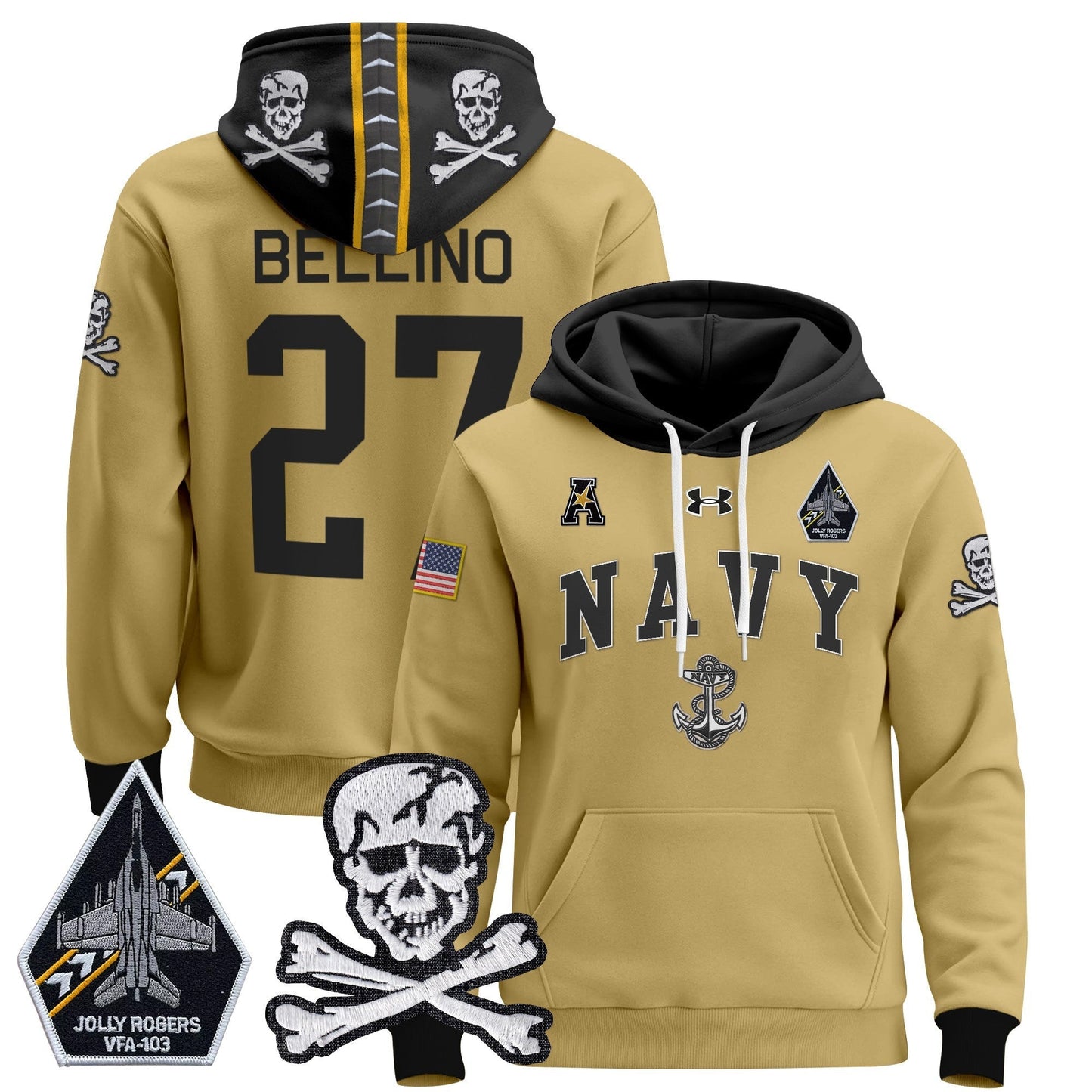 Navy Midshipmen 2024 Pullover Hoodie V4