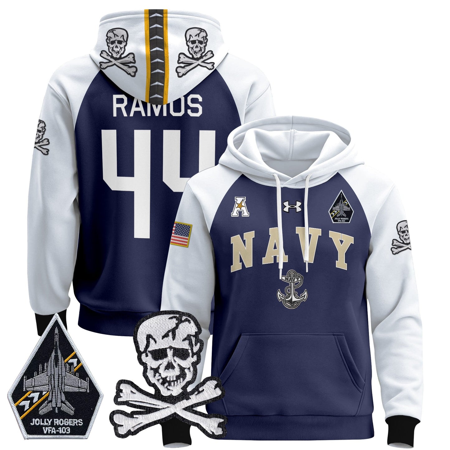 Navy Midshipmen 2024 Pullover Hoodie V4