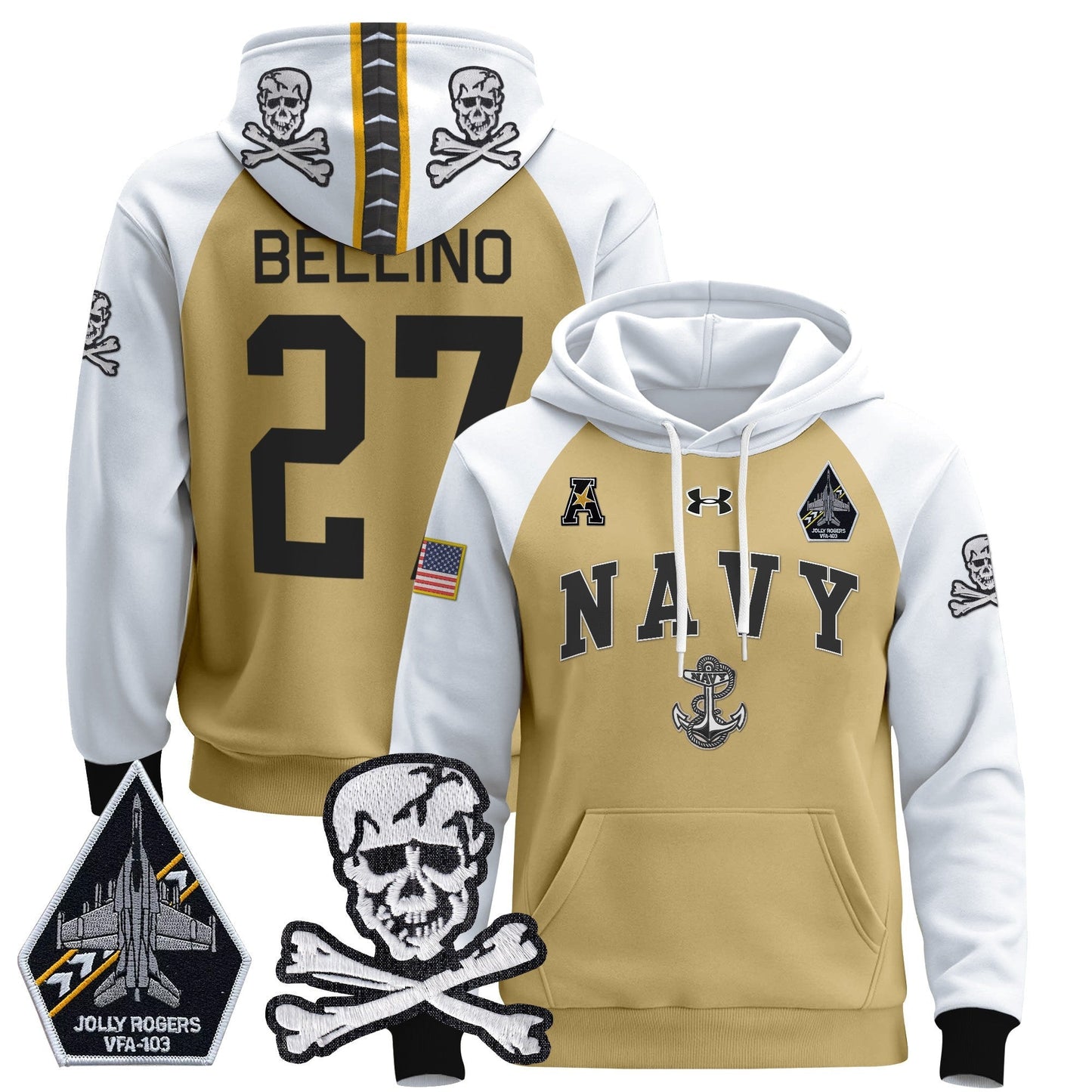 Navy Midshipmen 2024 Pullover Hoodie V4