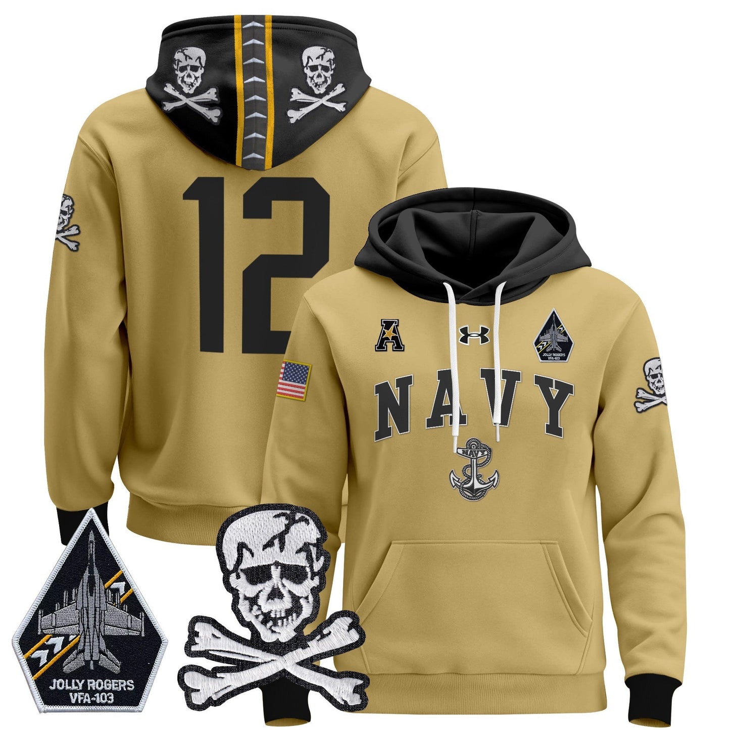Navy Midshipmen 2024 Pullover Hoodie V4