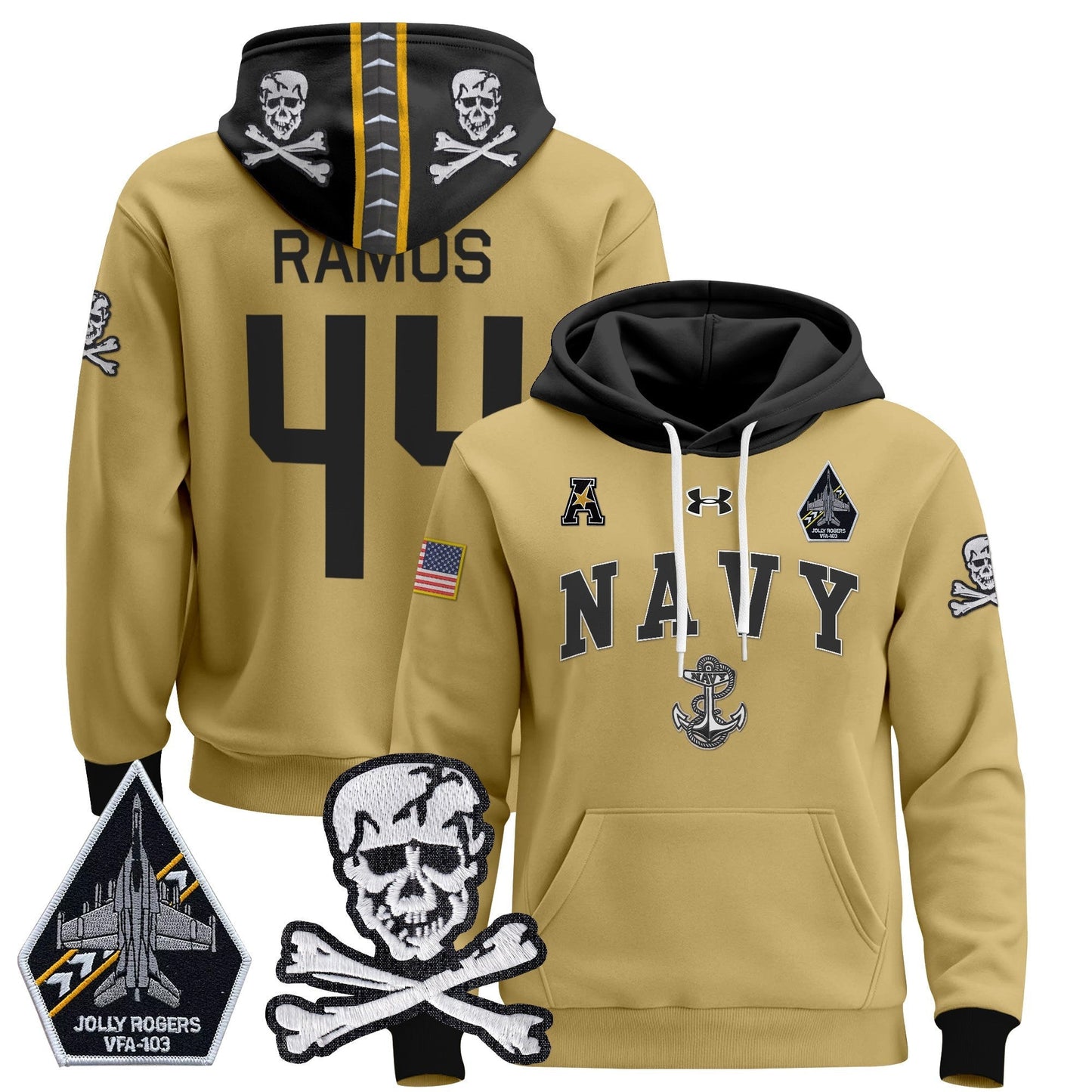Navy Midshipmen 2024 Pullover Hoodie V4